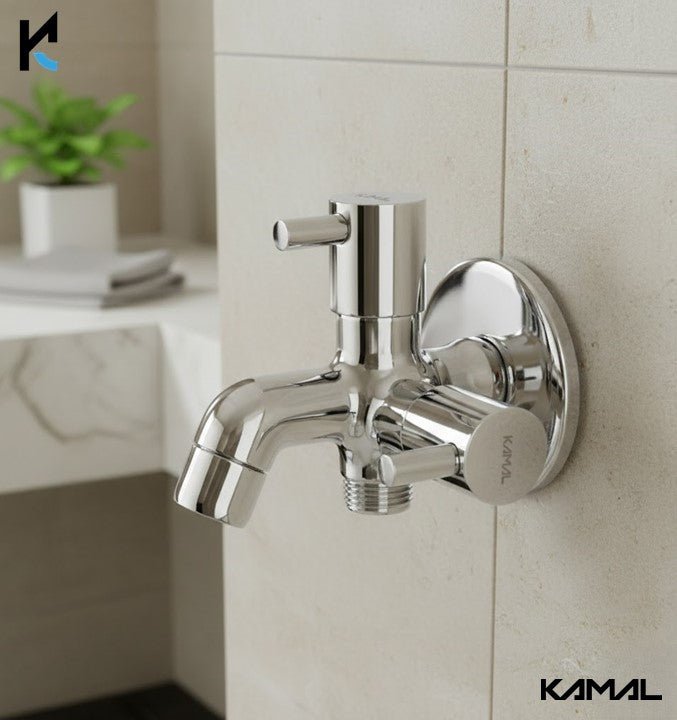 FLT Prime Novo Two Way Bib Tap (Full Brass) - by Kamal - FLT - Kamal Bathware
