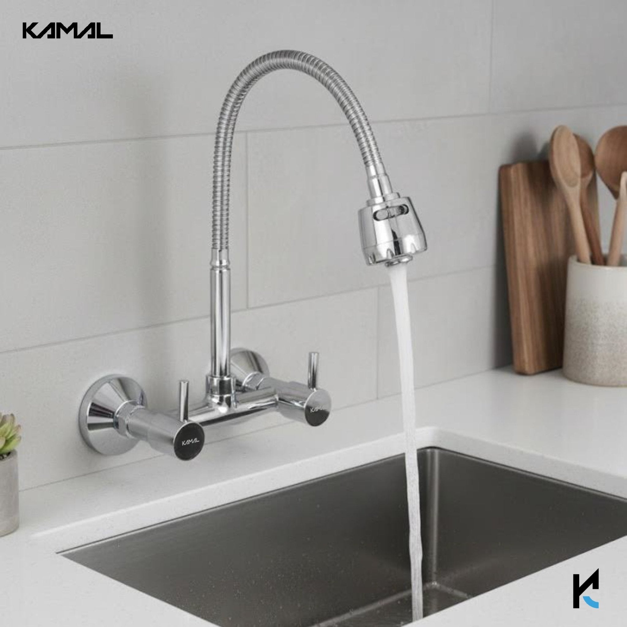 FLT Sink Mixer (Brass & SS Steel) - by Kamal - FLT - Kamal Bathware