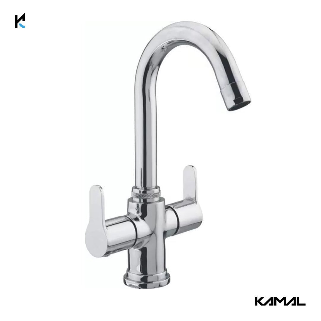 Fusion Basin Mixer (Full Brass) - by Kamal - Fusion - Kamal Bathware