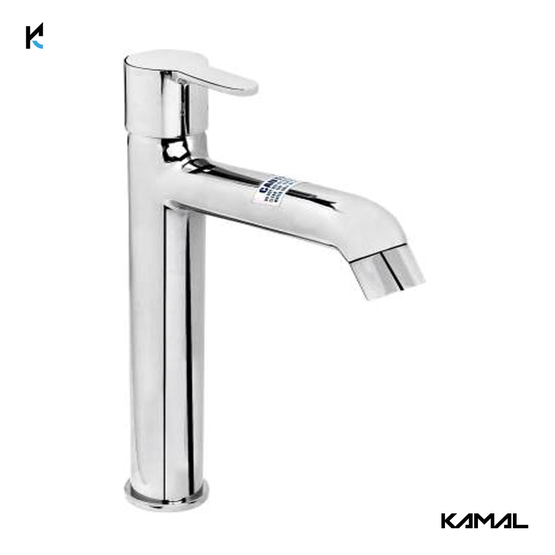 Fusion Tall Body Pillar Cock 12 Inch Long (Full Brass) - by Kamal - Fusion - Kamal Bathware