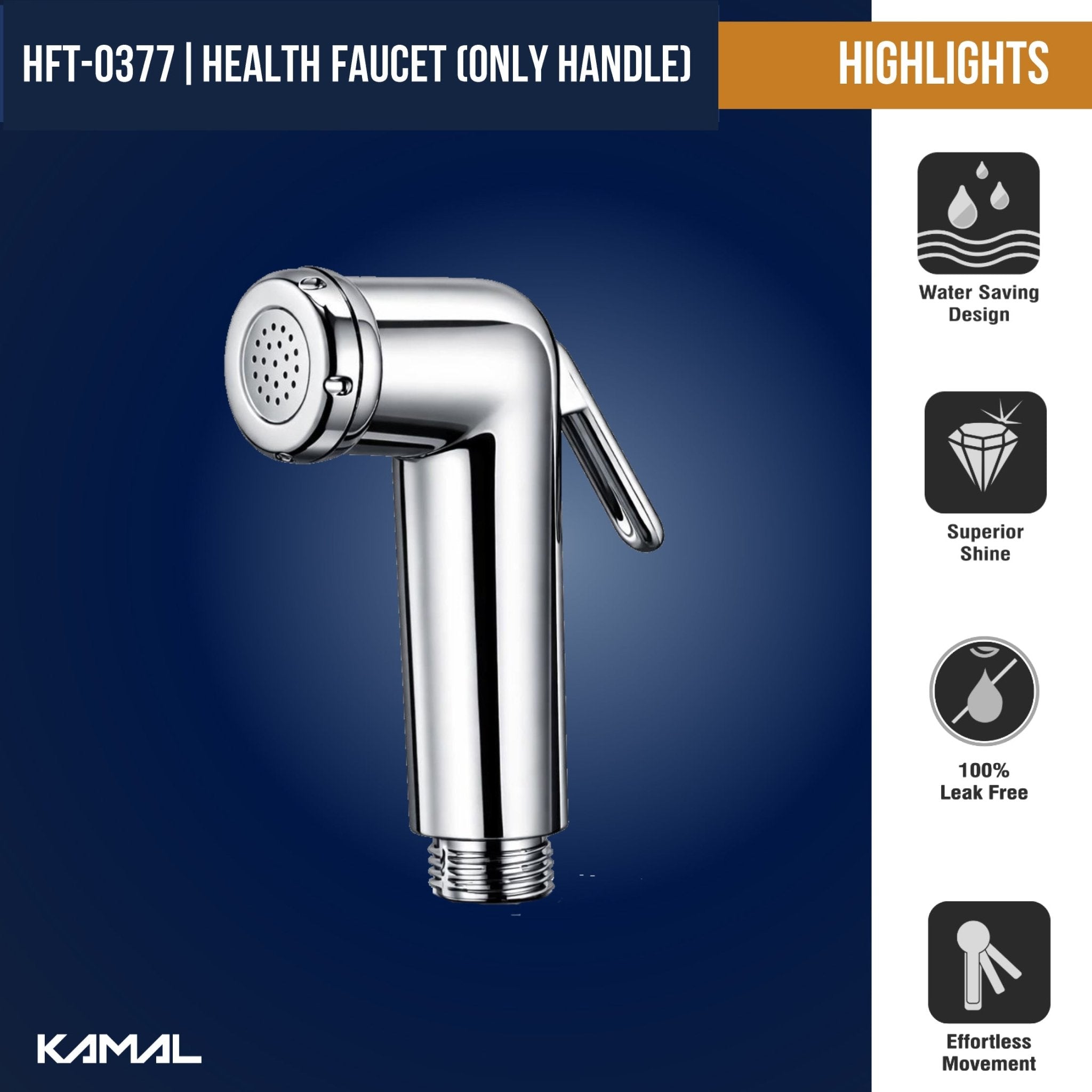Health Faucet Gun – Premium ABS Jet Spray (Only Gun, No Hose & Hook) Faucet Set - by Kamal - Kamal Bathware
