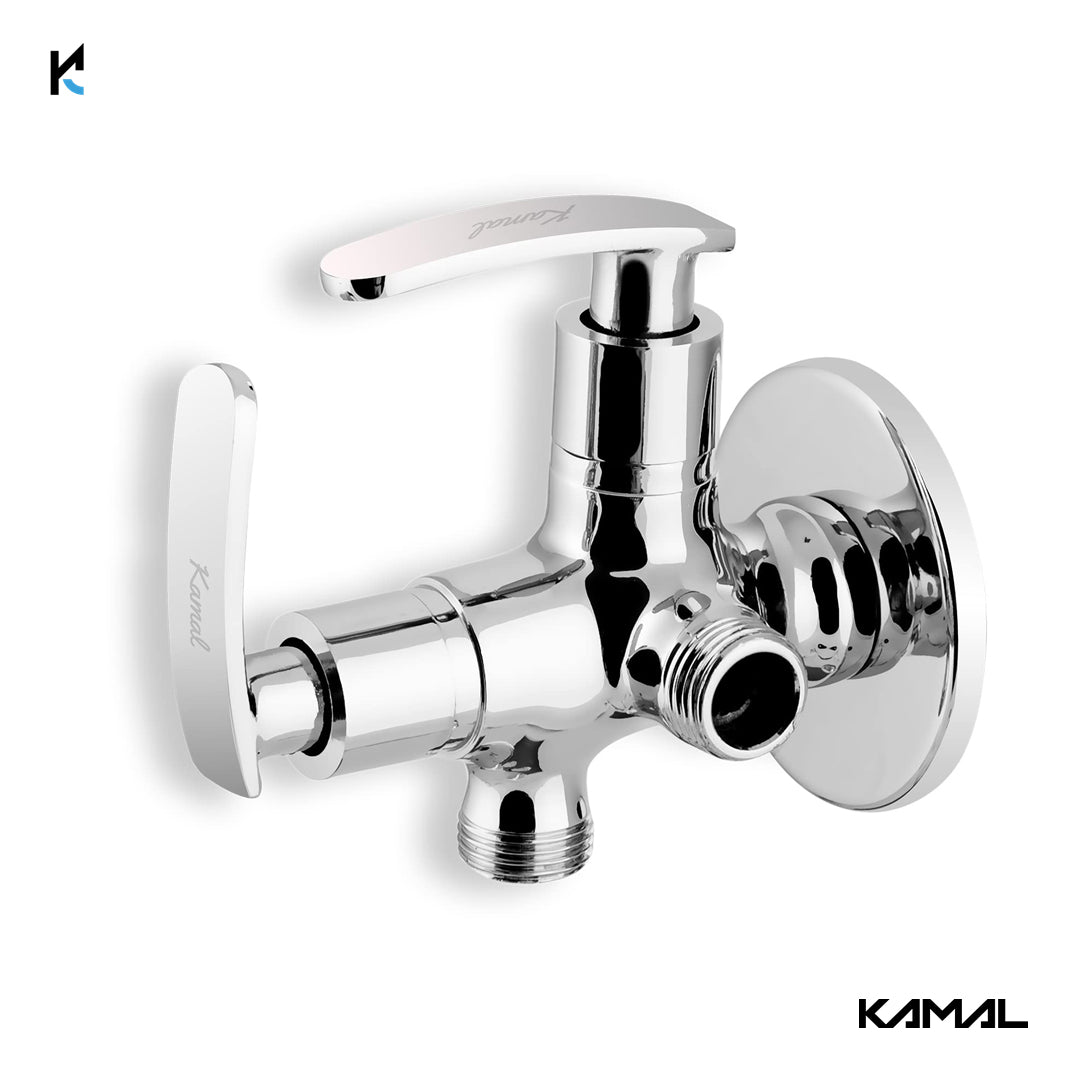 Irene Two in One Angle Valve (Full Brass) - by Kamal - Irene - Kamal Bathware
