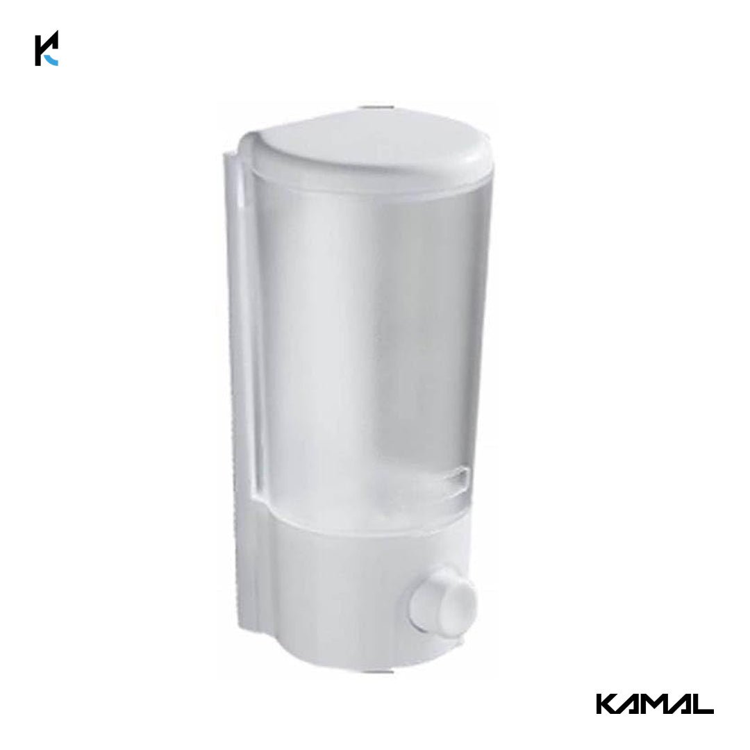 IRIS White (ABS) 350 ml Soap, Shampoo Dispenser (White) - by Kamal - IRIS White - Kamal Bathware