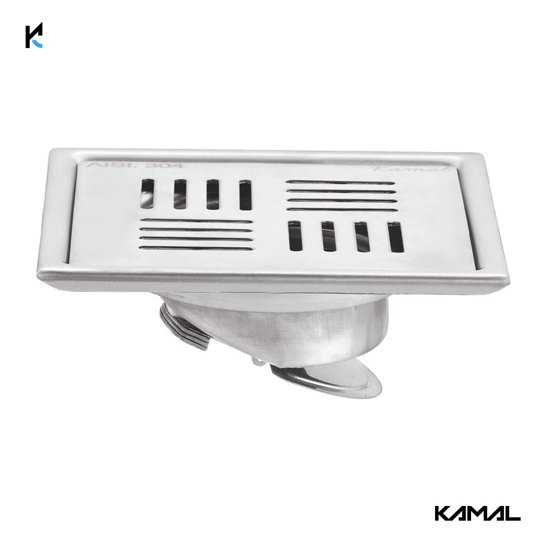 Kubix Cockroach Trap | SS 304 Grade Floor Drain Jali with Collar - by Kamal - Kubix - Kamal Bathware
