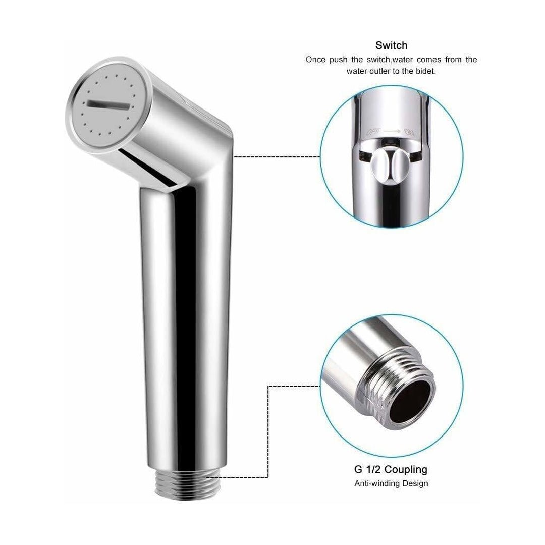 Magna Health Faucet with Shower Hose & Wall Hook - by Kamal - Magna - Kamal Bathware