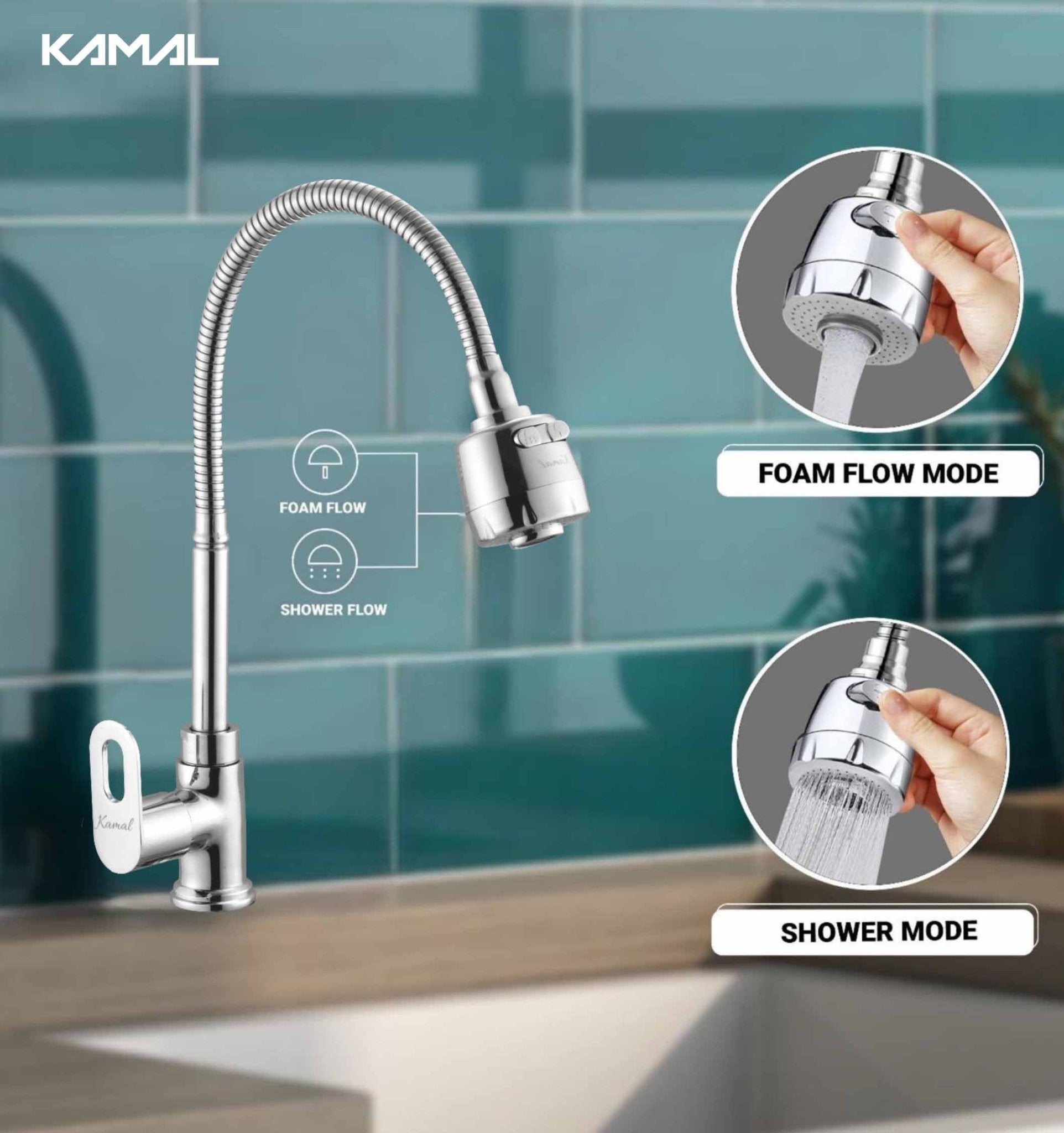 Milan Dual Flow Heavy Body Sink Tap – by Kamal - Milan - Kamal Bathware