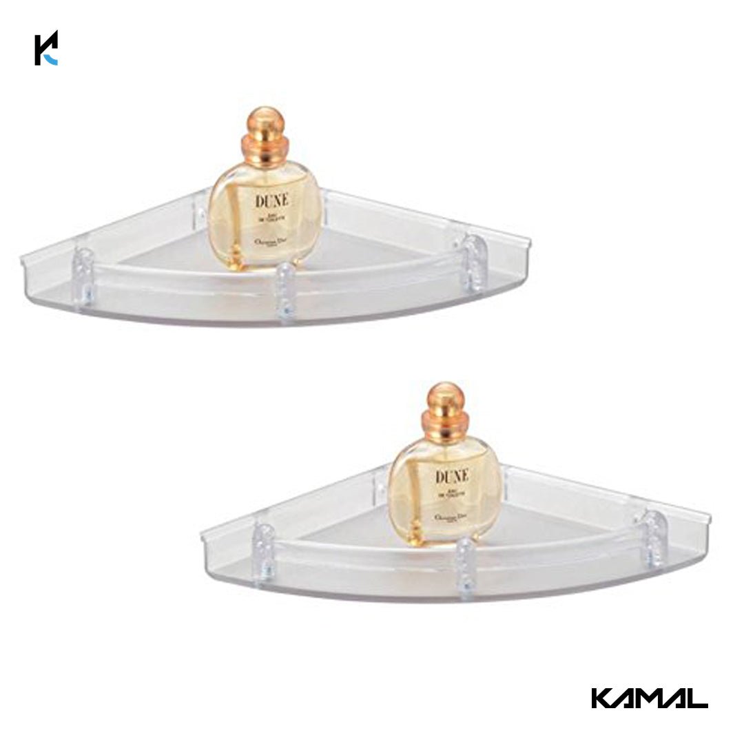Modern Corner ABS Acrylic Shelf Neo 12 inch - by Kamal - Modern - Kamal Bathware
