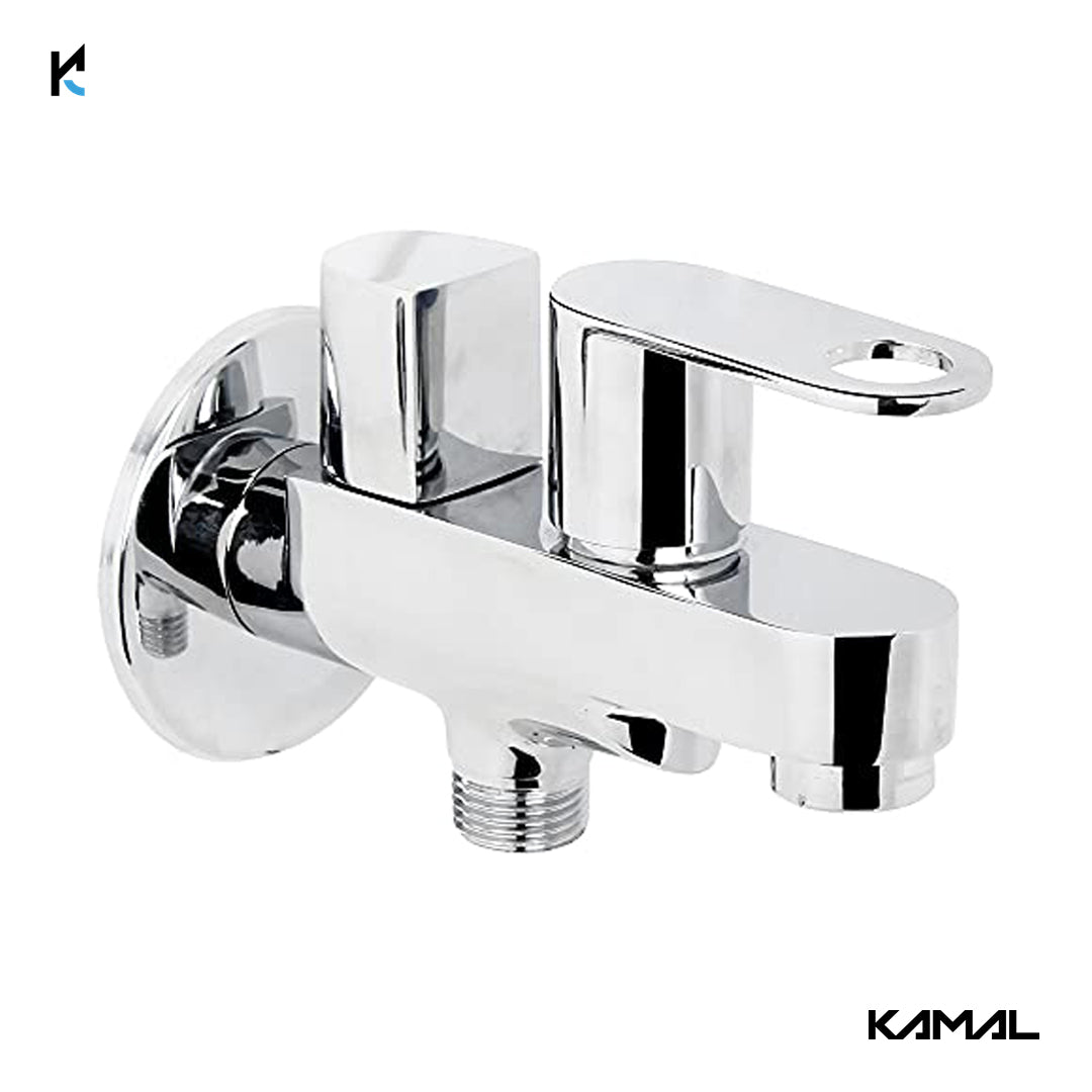 Onyx Two in One Bib Tap (Full Brass) - by Kamal - Kamal Bathware