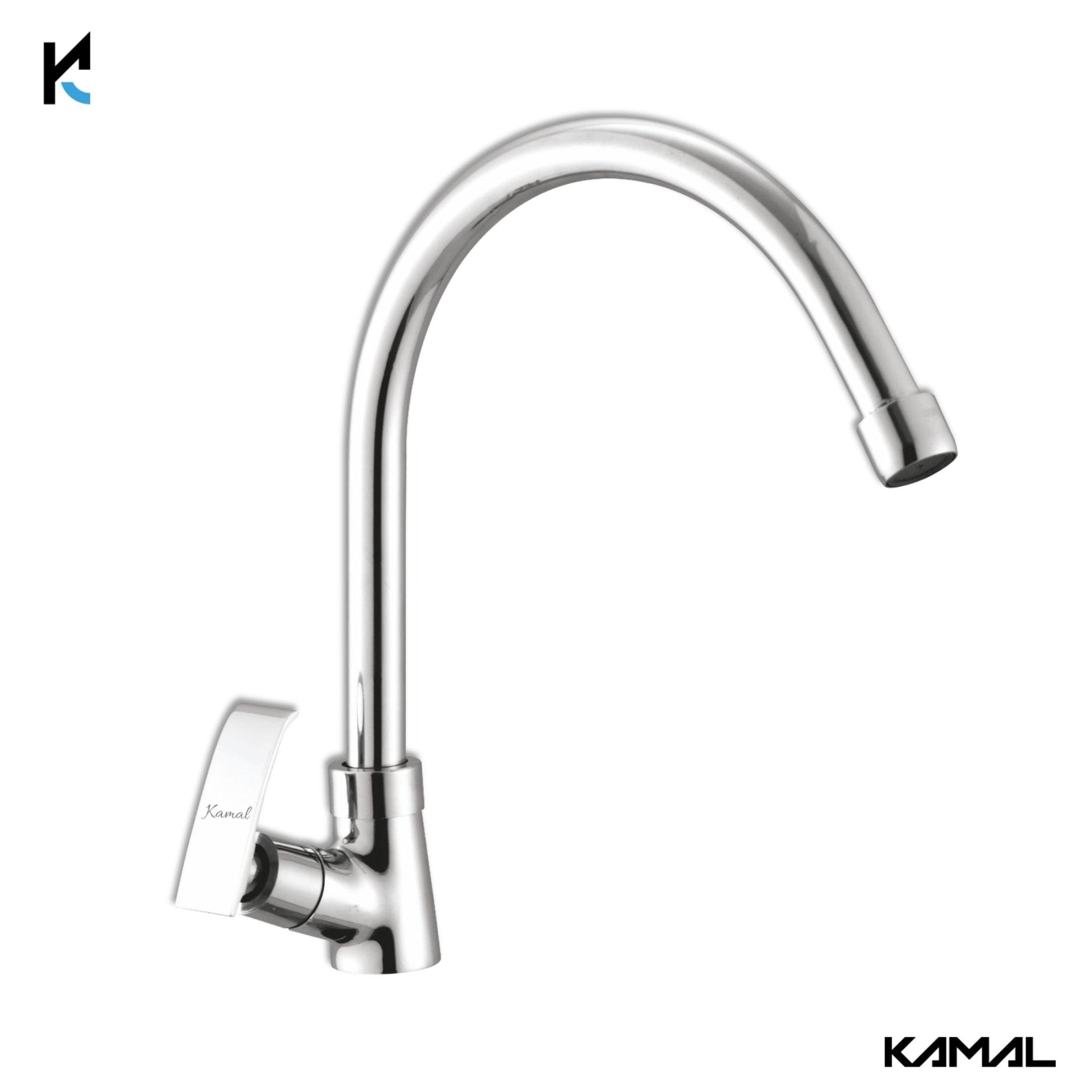 Orion C - Bend Spout Gosseneck Sink Faucet (Full Brass) - by Kamal - Orion - Kamal Bathware