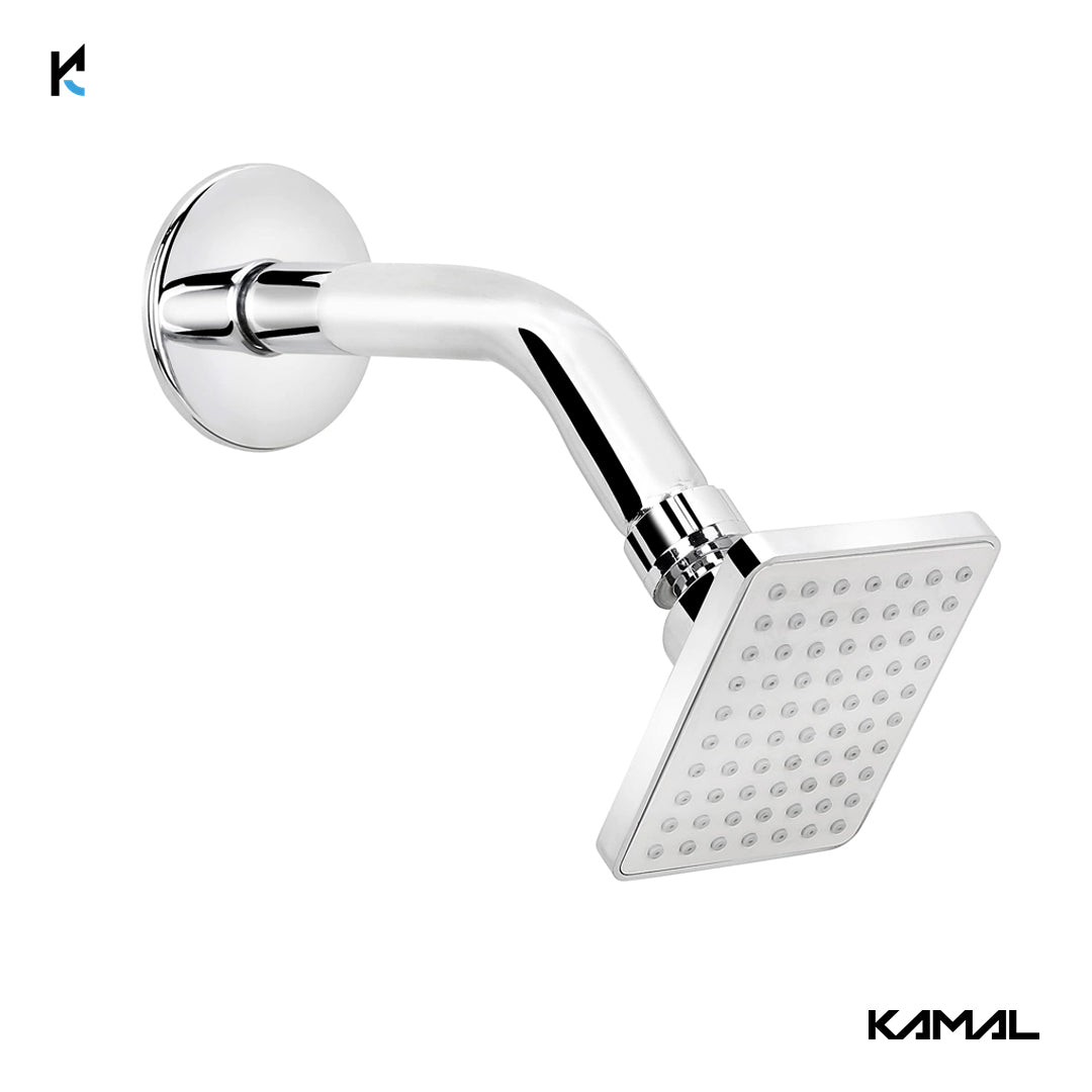 Overhead Sail Shower with 8 Inch Shower Arm - Sail - Kamal Bathware