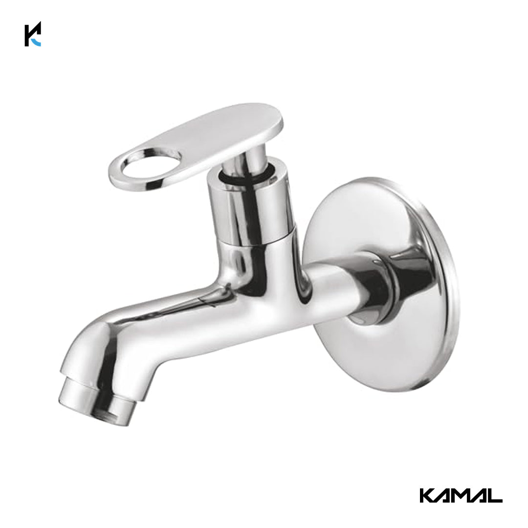 Platina Long Body Bib Tap (Full Brass) - by Kamal - Kamal Bathware