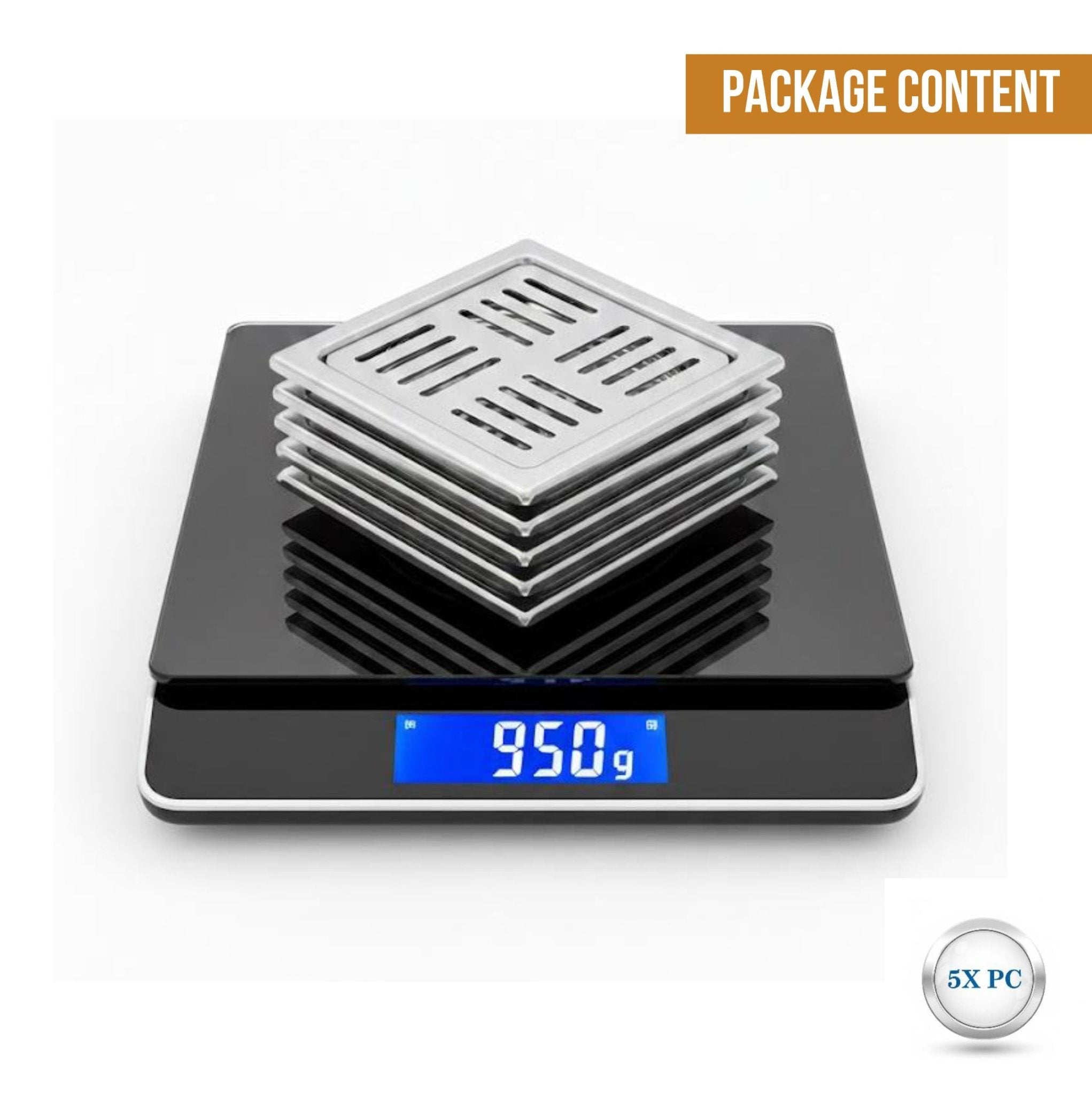 Quadrix Floor Drain Cockroach Trap Ring (Set of 5) - by Kamal - Quadrix - Kamal Bathware