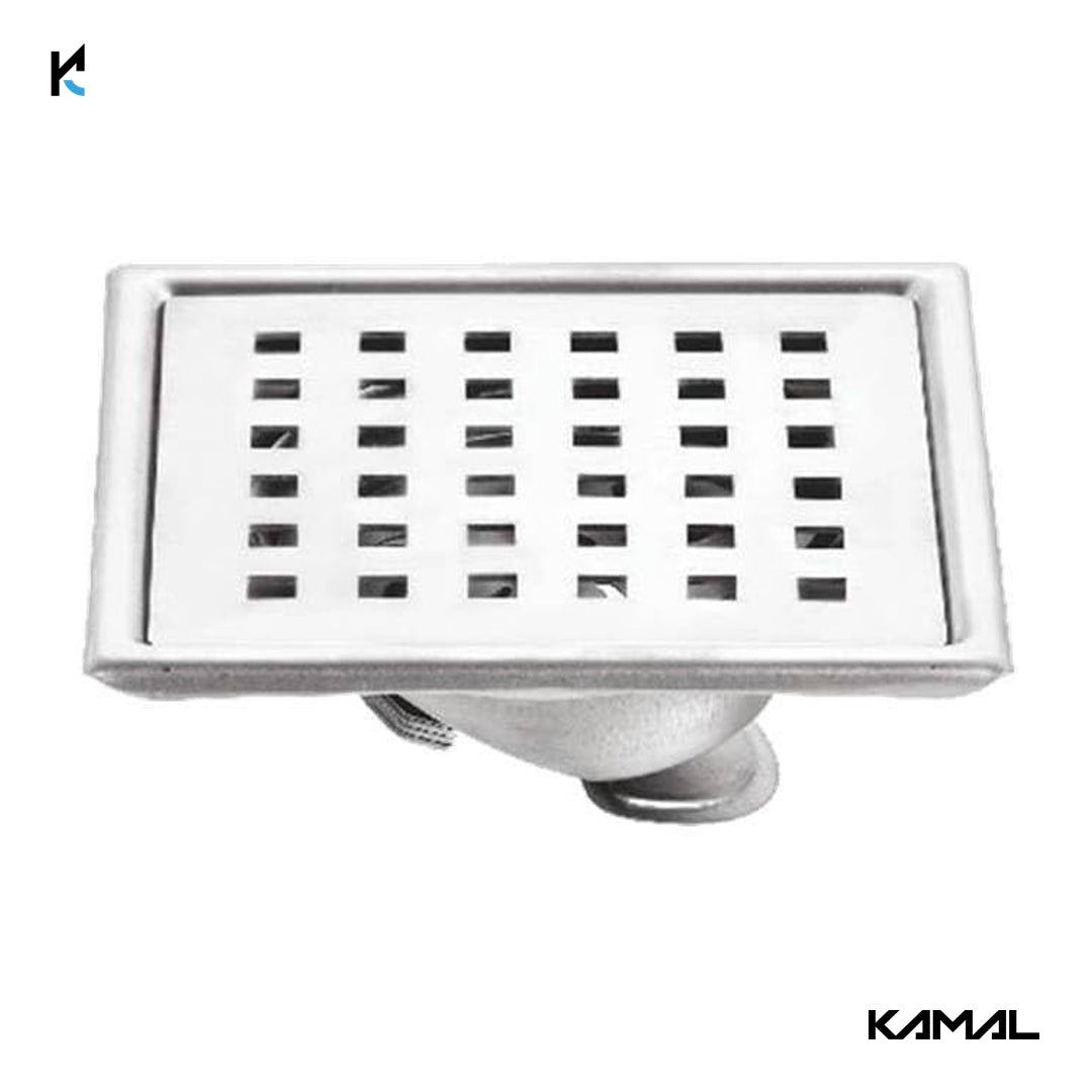 Rio Cockroach Trap (5x5 Inch) SS 304 Grade Floor Drain Jali - by Kamal - Rio - Kamal Bathware