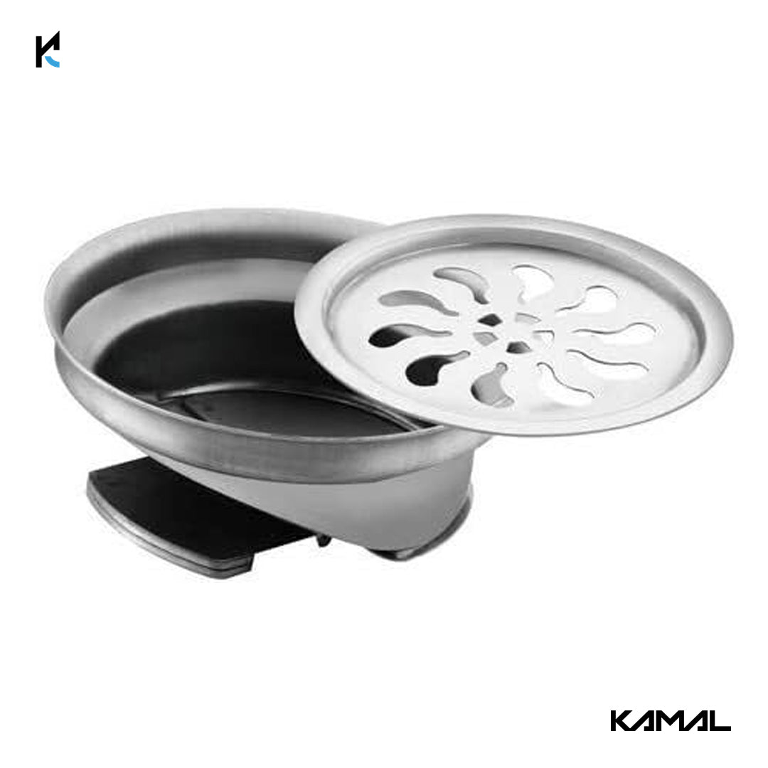 Rio Cockroach Trap (5x5 Inch) SS 304 Grade Floor Drain Jali - by Kamal - Rio - Kamal Bathware