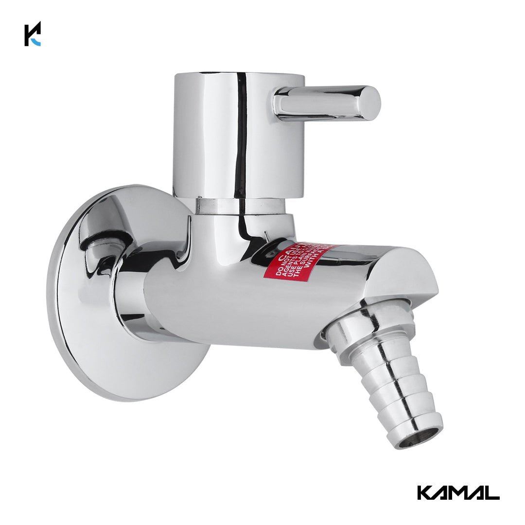 Robin Nozzle Bib Tap with Wall Flange (Full Brass) - by Kamal - Robin - Kamal Bathware