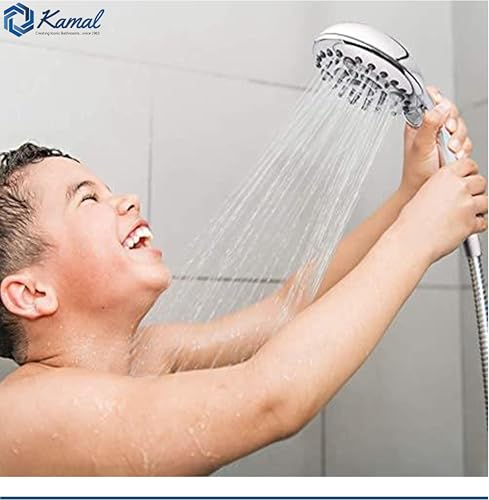Romano Premium ABS hand Shower with ABS Tube and Wall Hook Six Different flows Shower Head - by Kamal - Romano - Kamal Bathware