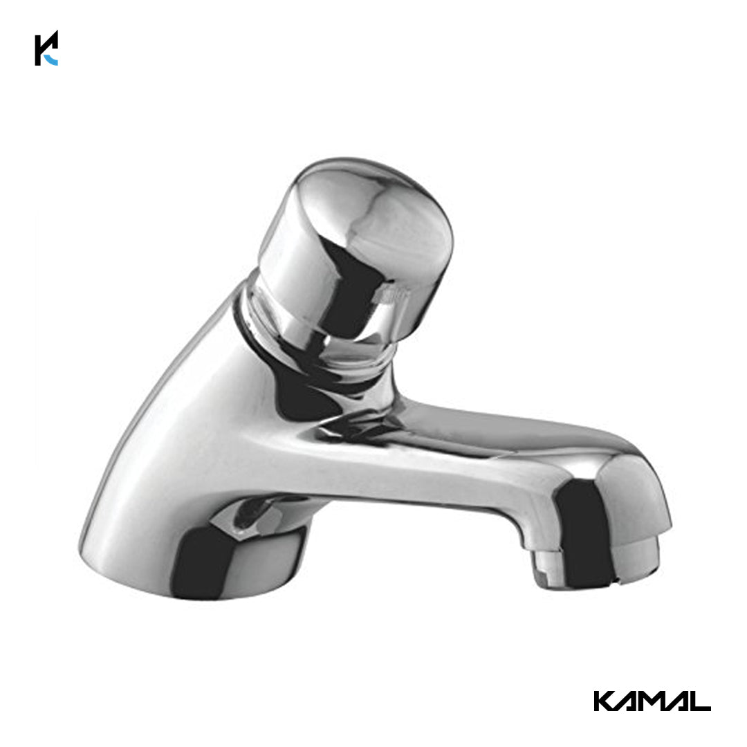 Self Closing Pillar Cock (Full Brass) - by Kamal - Kamal Bathware