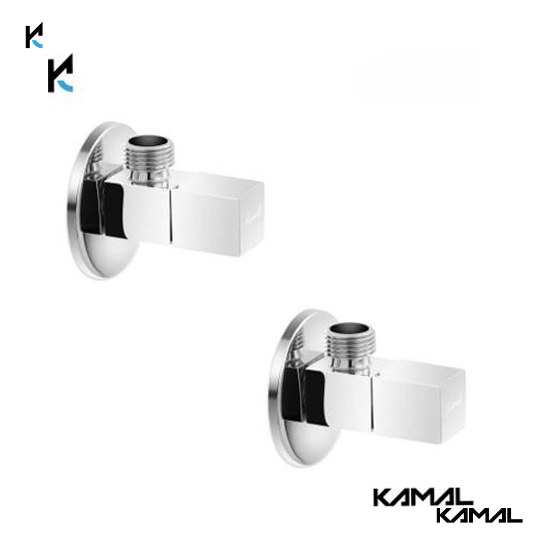 Square Angle Valve (Full Brass) - by Kamal - Kamal Bathware