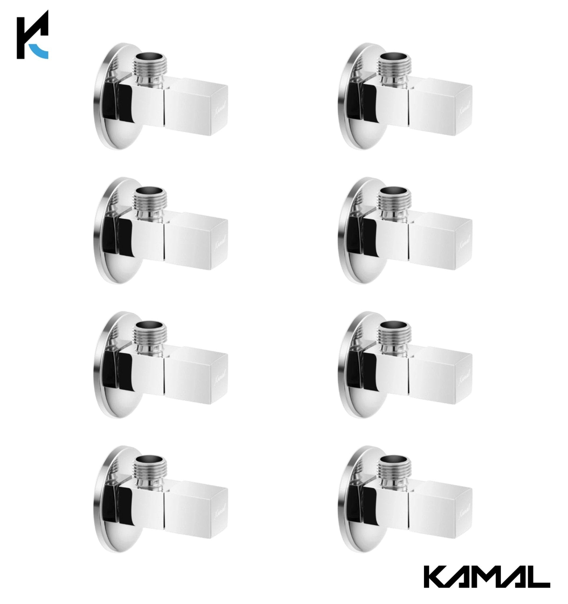 Square Angle Valve (Full Brass) - by Kamal - Kamal Bathware