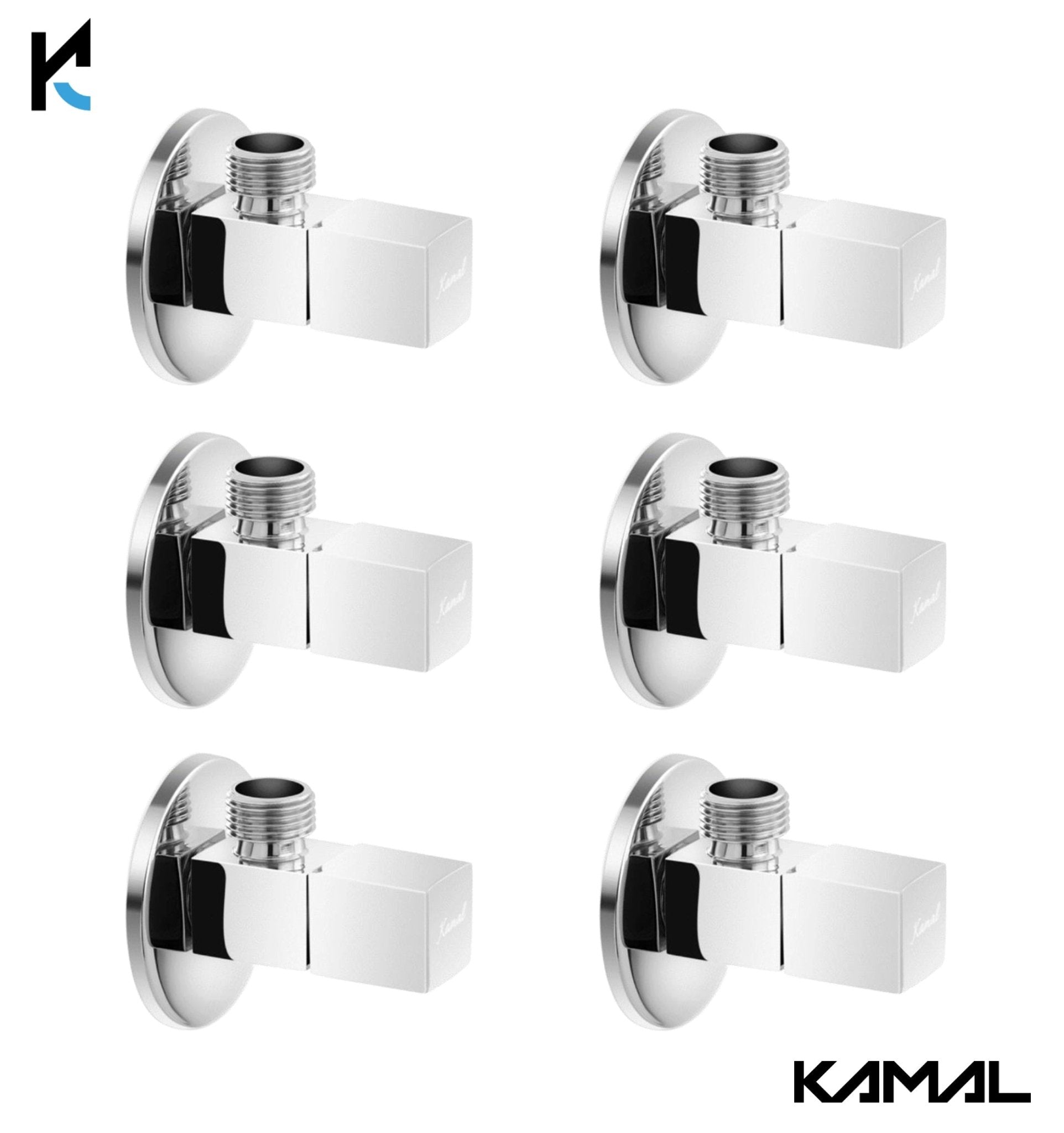 Square Angle Valve (Full Brass) - by Kamal - Kamal Bathware