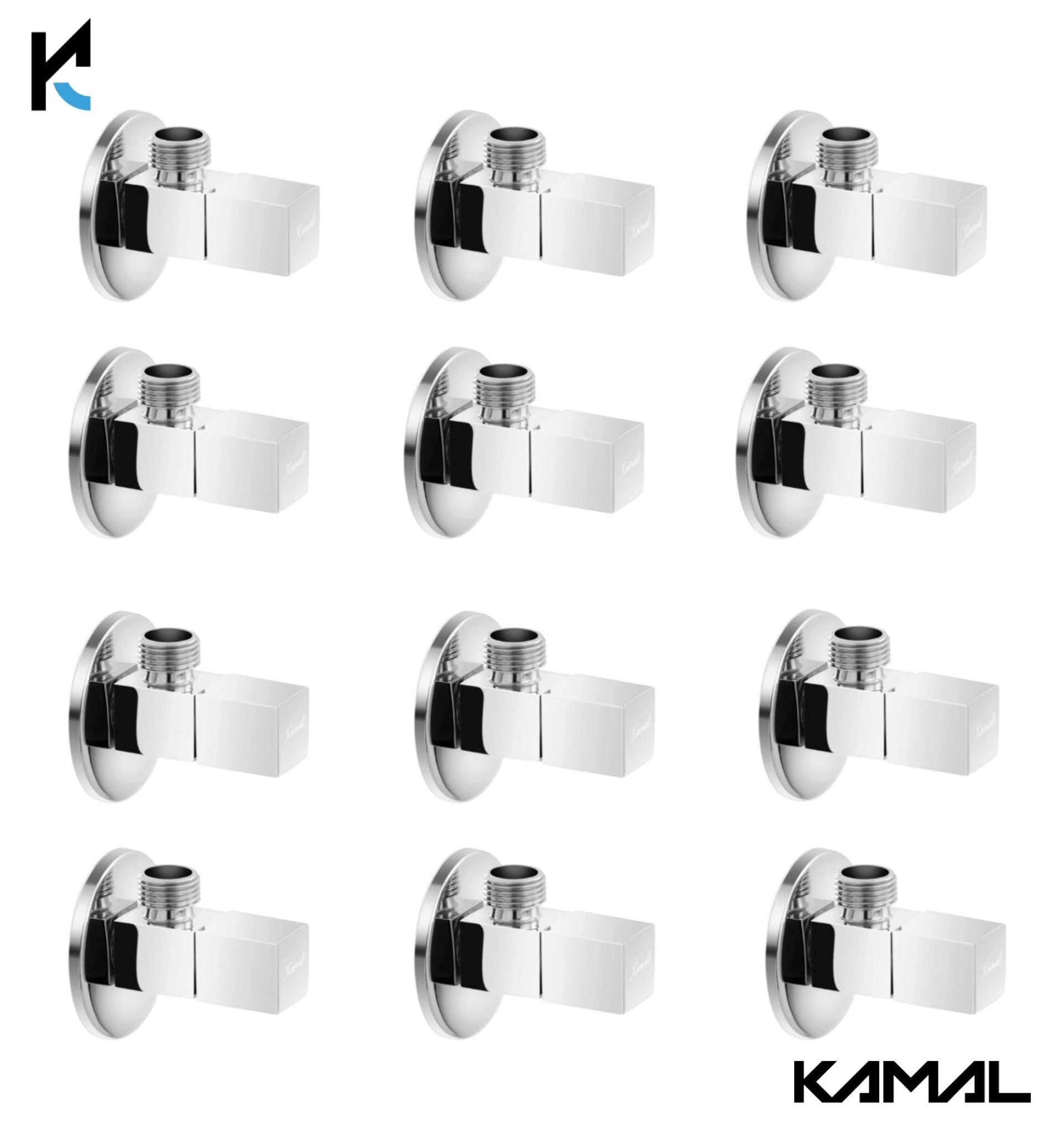 Square Angle Valve (Full Brass) - by Kamal - Kamal Bathware