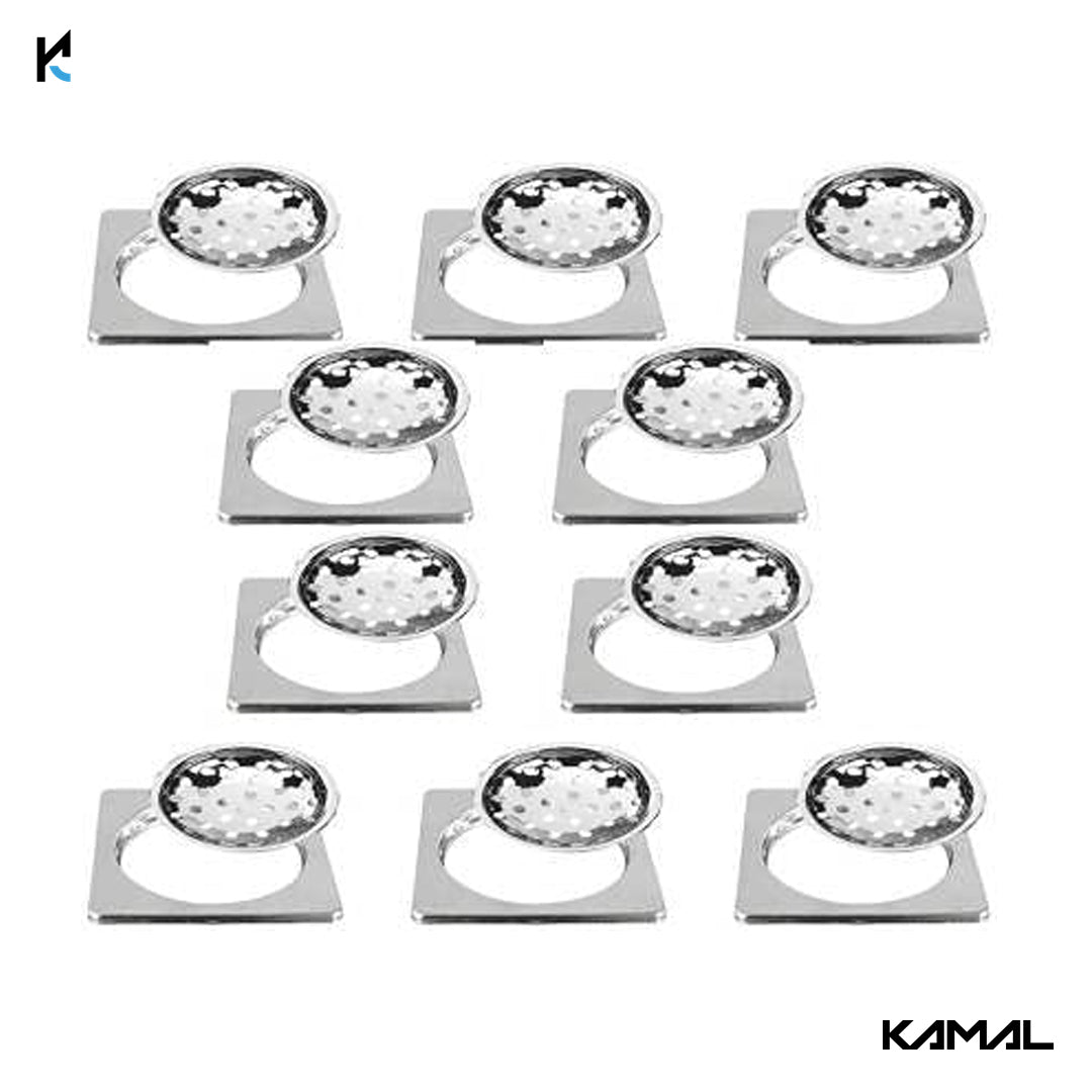 Square Ring Trap 6 x 6 Inch - by Kamal - Square - Kamal Bathware