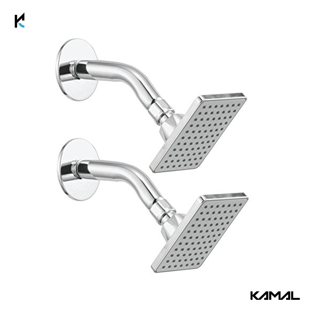 Square Shower (4x3 Inch) with Arm - by Kamal - Square - Kamal Bathware