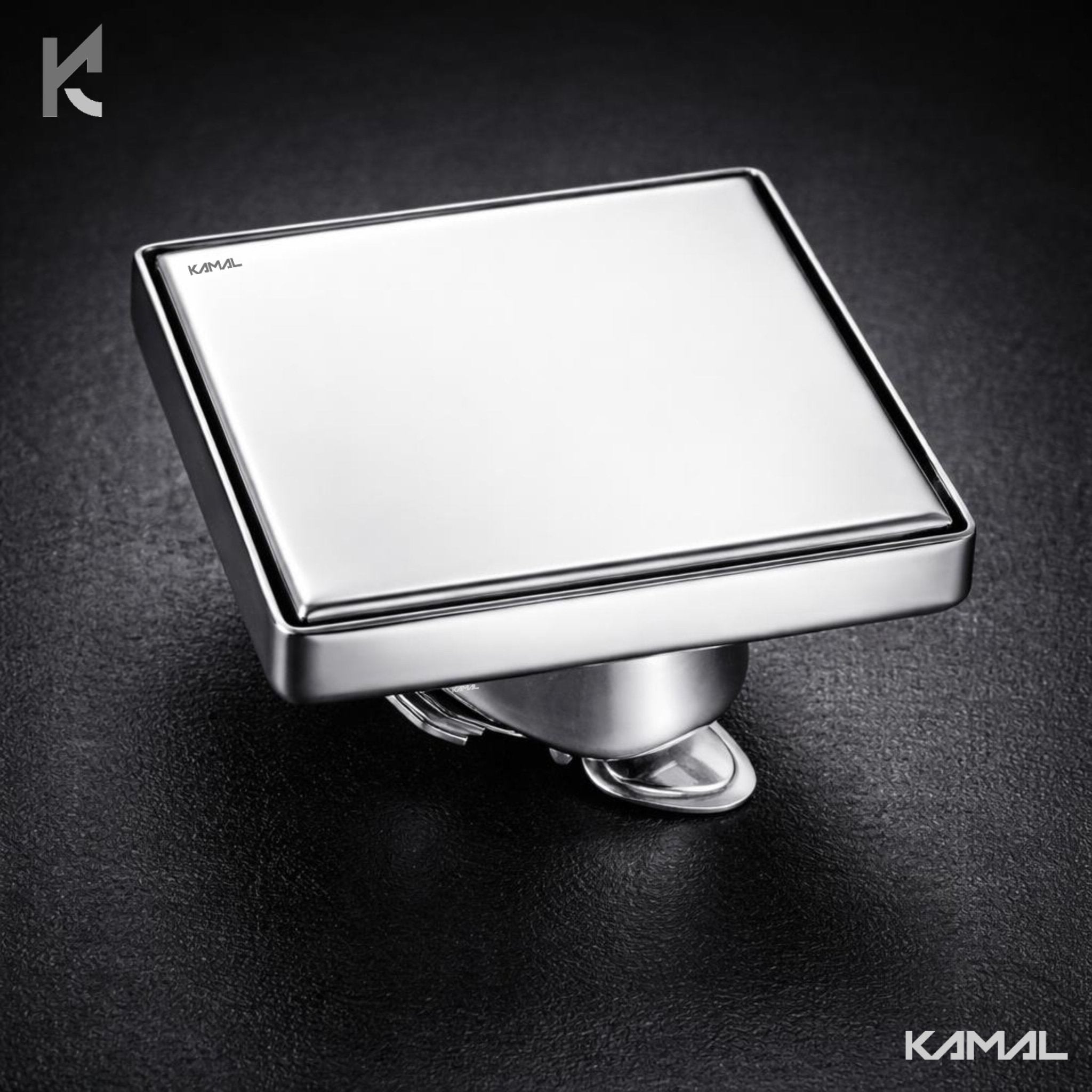 Square Tile Gratings Floor Drain Jali with Collar - by Kamal - Square - Kamal Bathware
