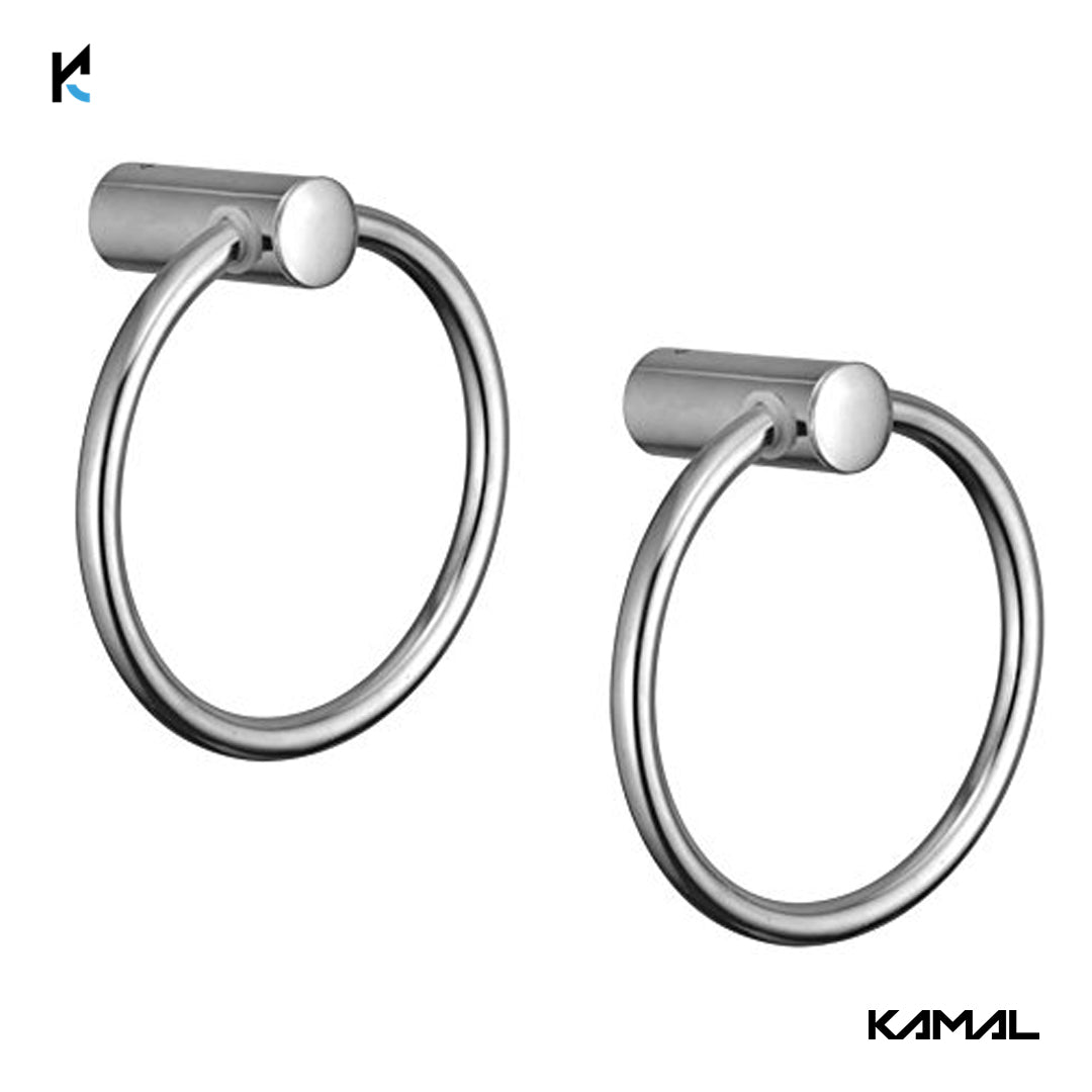 Stainless Steel Esteem Towel Ring - by Kamal - Esteem - Kamal Bathware