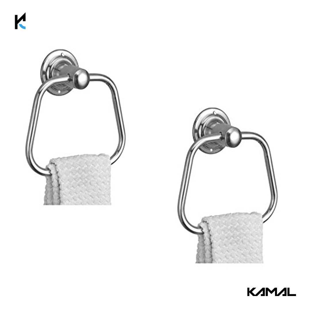 Triangular Stainless Steel Towel Ring for Bathroom - By Kamal - Triangular - Kamal Bathware