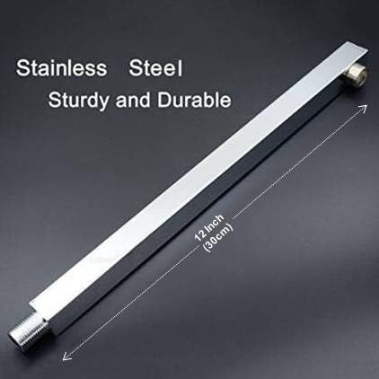 Ultra Slim Rain Shower Stainless Steel Shower Arm - by Kamal - Ultra Slim - Kamal Bathware