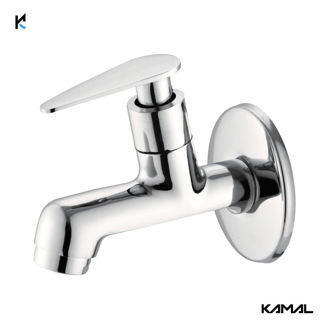 Vega Bib Tap with Wall Flange (Full Brass) - by Kamal - Kamal Bathware