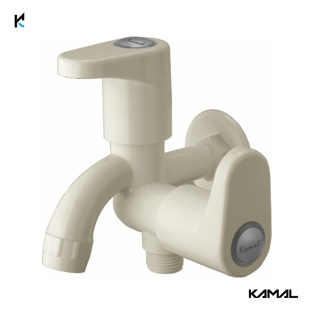 Verona Two in One Bib Tap (PTMT Plastic Faucet) - by Kamal - Kamal Bathware