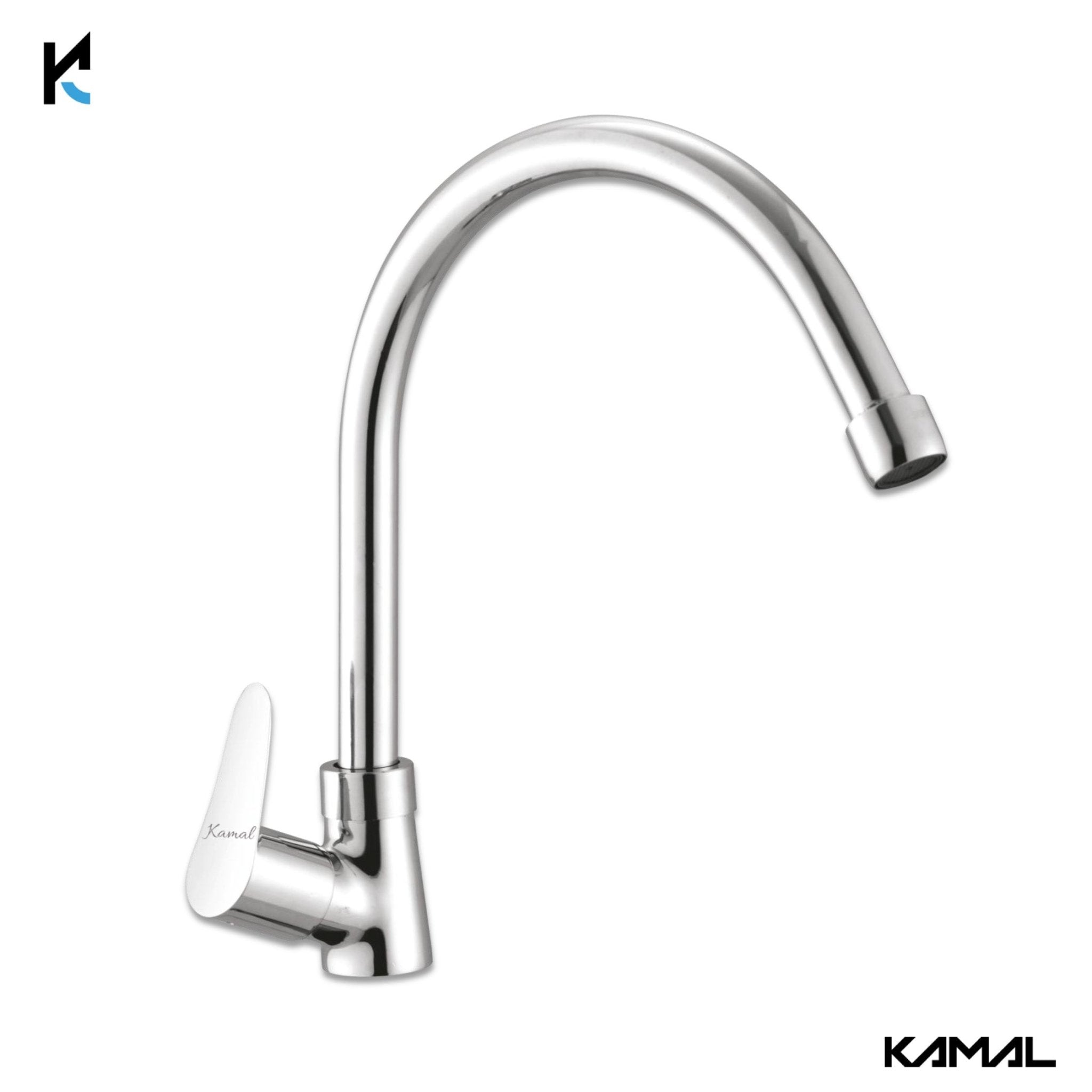 Vignette C - Bend Spout Gosseneck Sink Faucet (Full Brass) - by Kamal - Vignette - Kamal Bathware