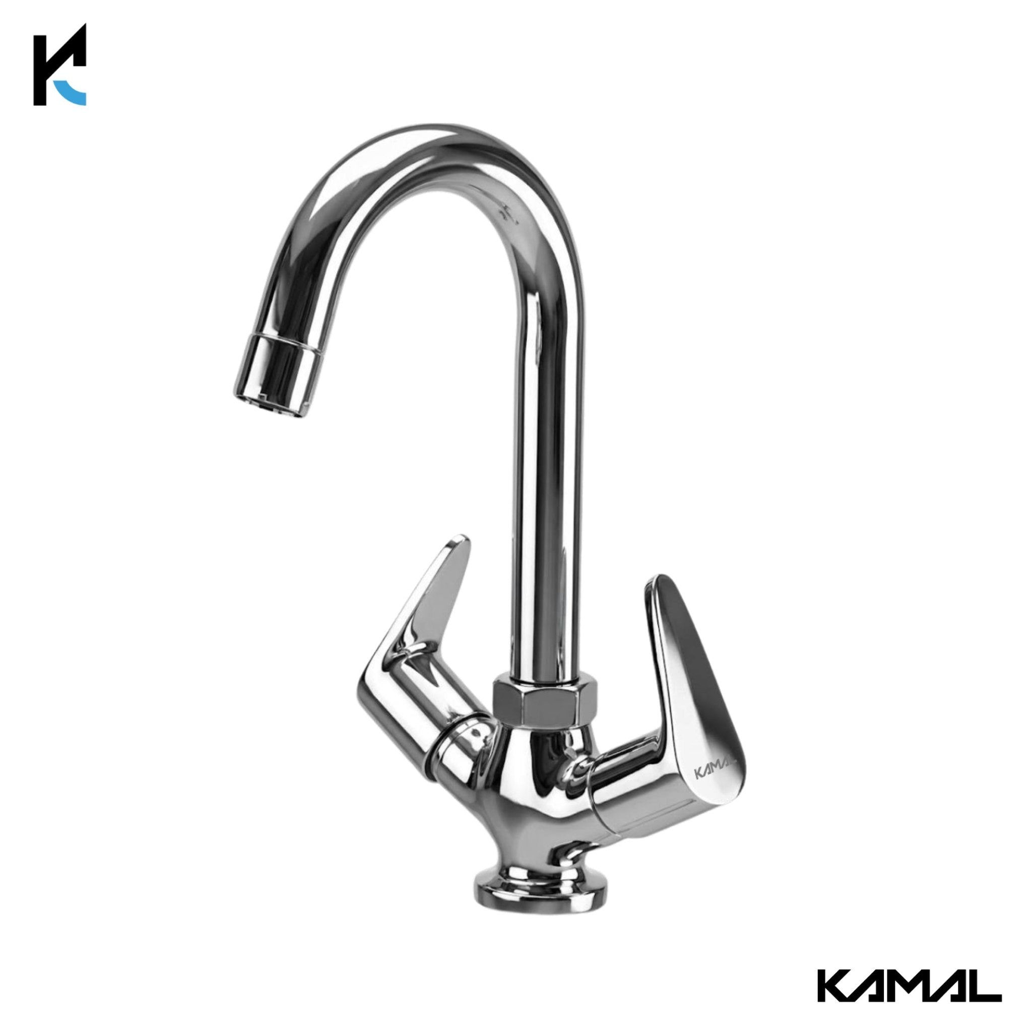 Vignette Centre Hole Basin Mixer (Full Brass) - by Kamal - Vignette - Kamal Bathware