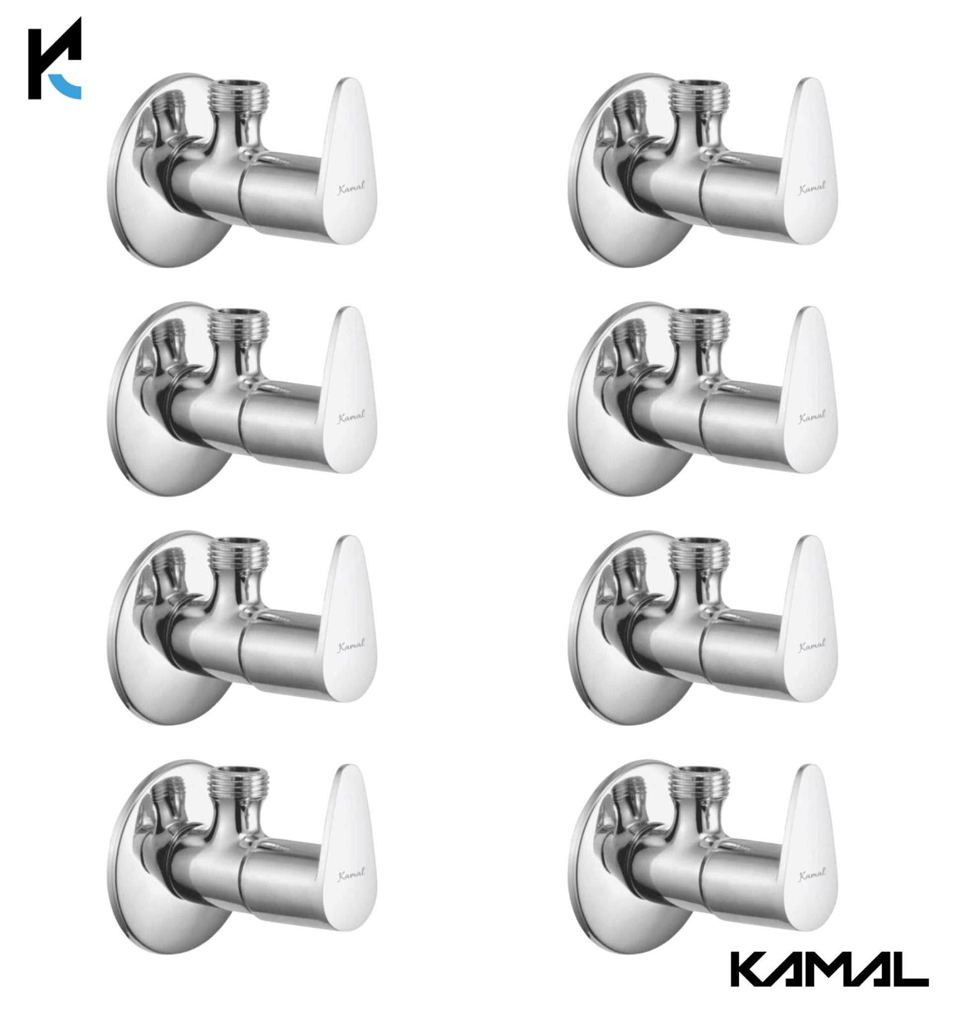 Vignette Full Brass Angle Cock Tap (Full Brass) - by Kamal - Kamal Bathware
