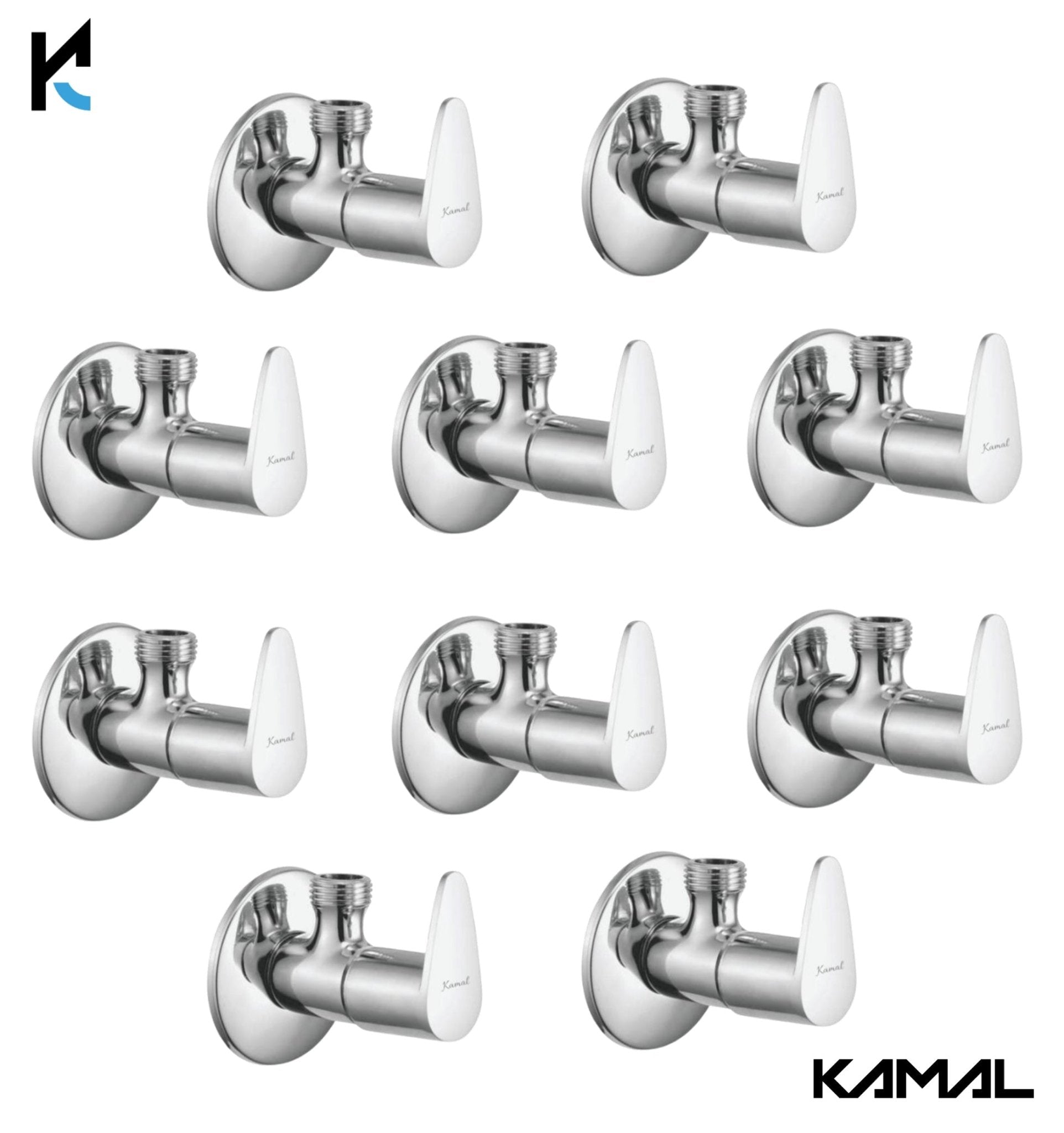 Vignette Full Brass Angle Cock Tap (Full Brass) - by Kamal - Kamal Bathware