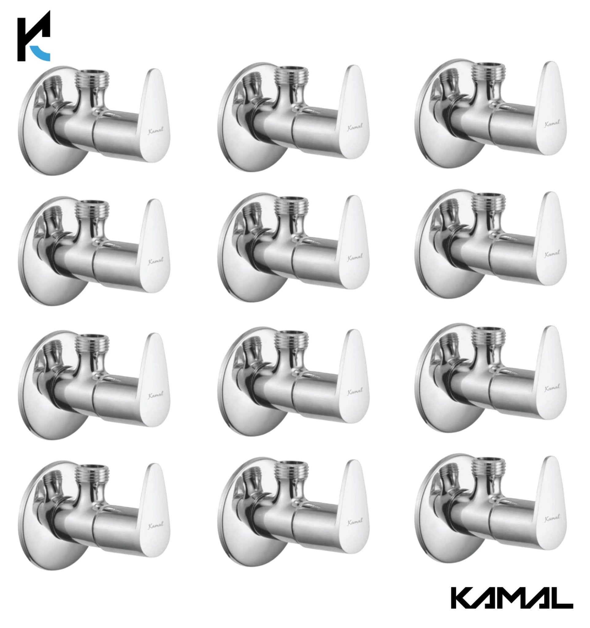 Vignette Full Brass Angle Cock Tap (Full Brass) - by Kamal - Kamal Bathware