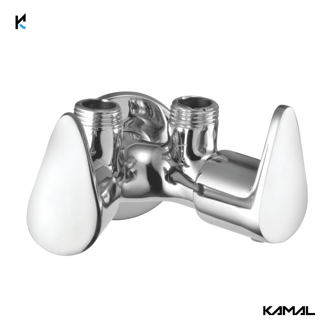 Vignette Two in One Angle Valve (Full Brass) - by Kamal - Kamal Bathware