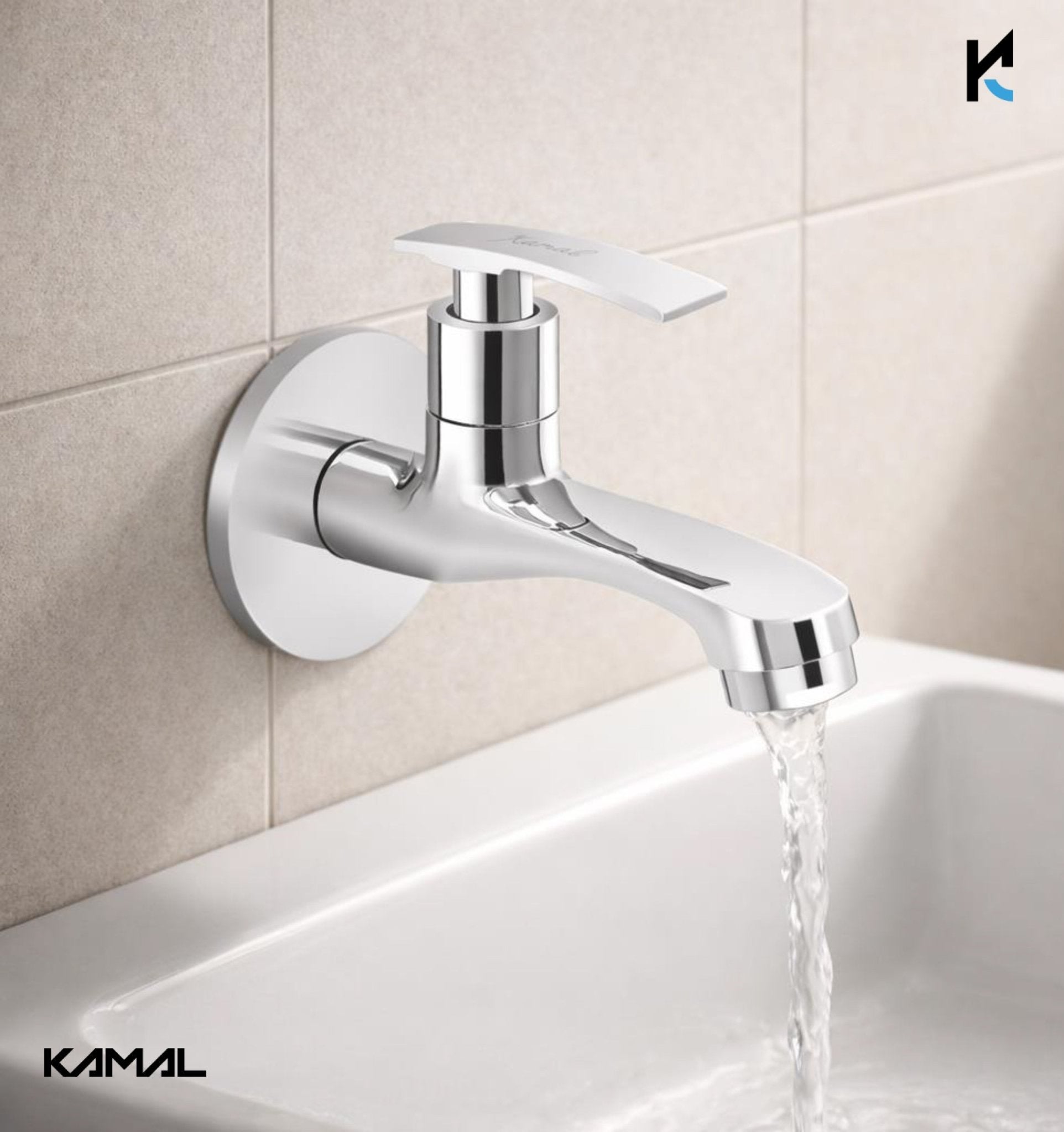 Vista Bib Tap Brass Bathroom Faucet - by Kamal - Vista - Kamal Bathware