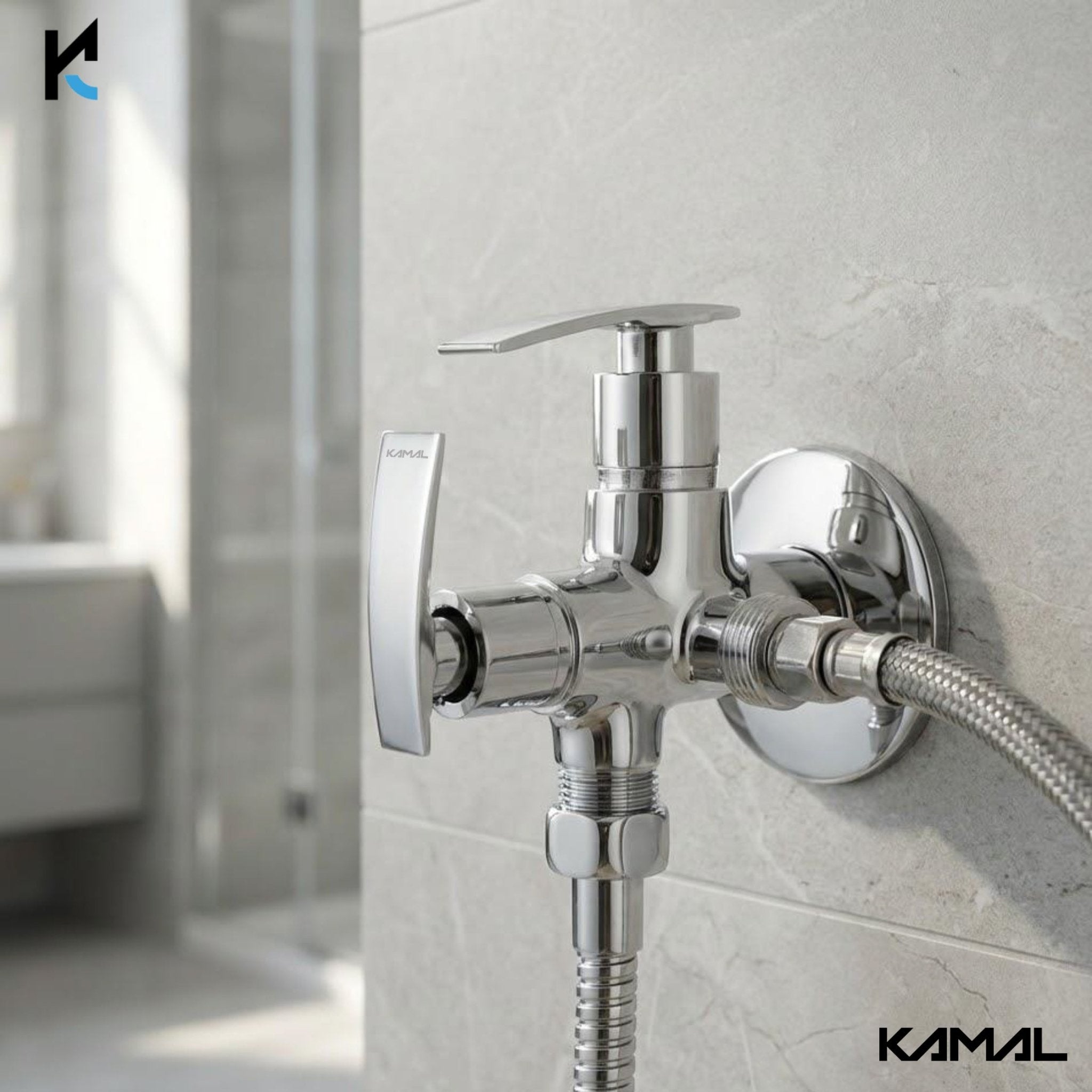 Vista Two in One Angle Valve (Full Brass) - by Kamal - Vista - Kamal Bathware