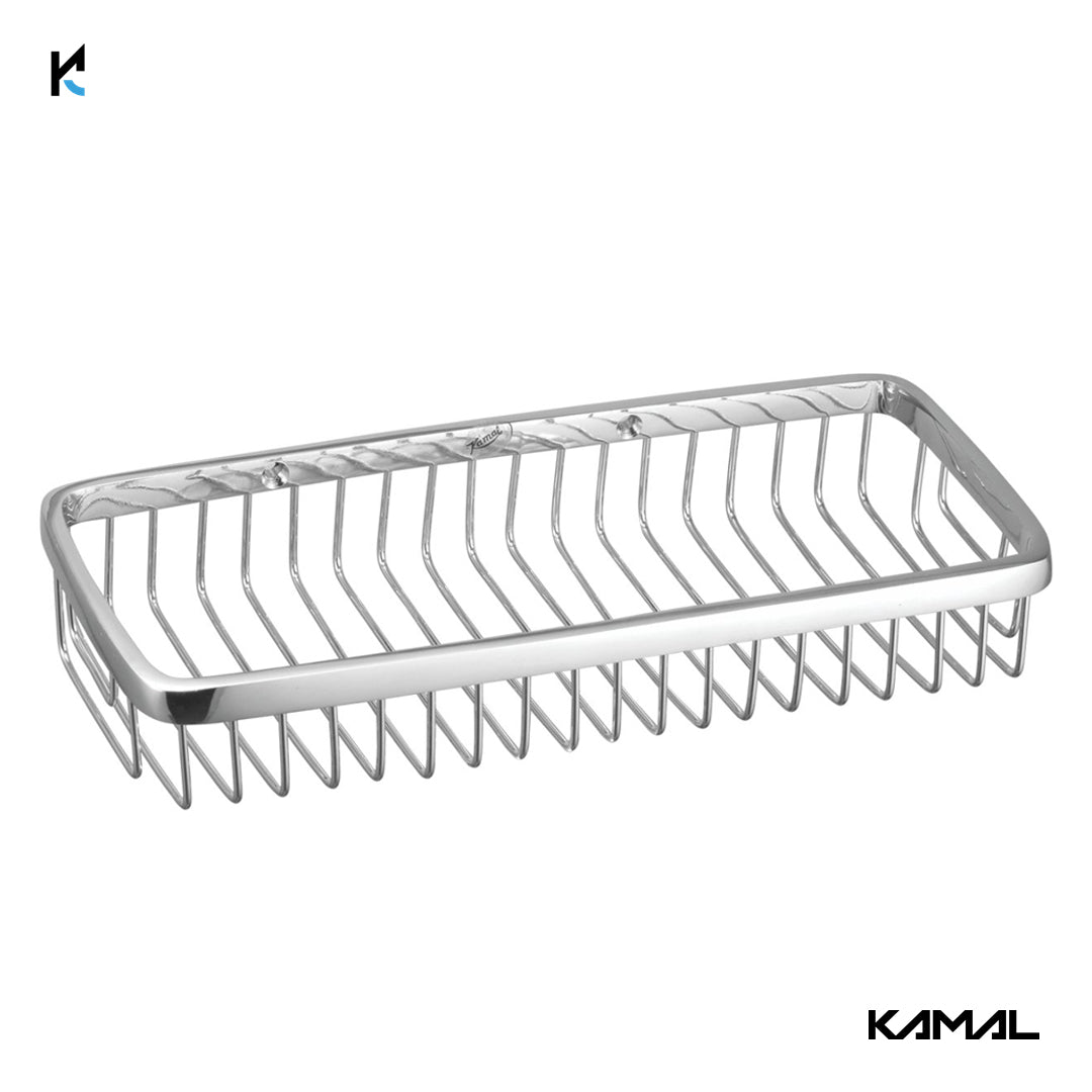 Wire Basket Straight 10 Inch (Plain) - by Kamal - Bathroom Shelf - Kamal Bathware