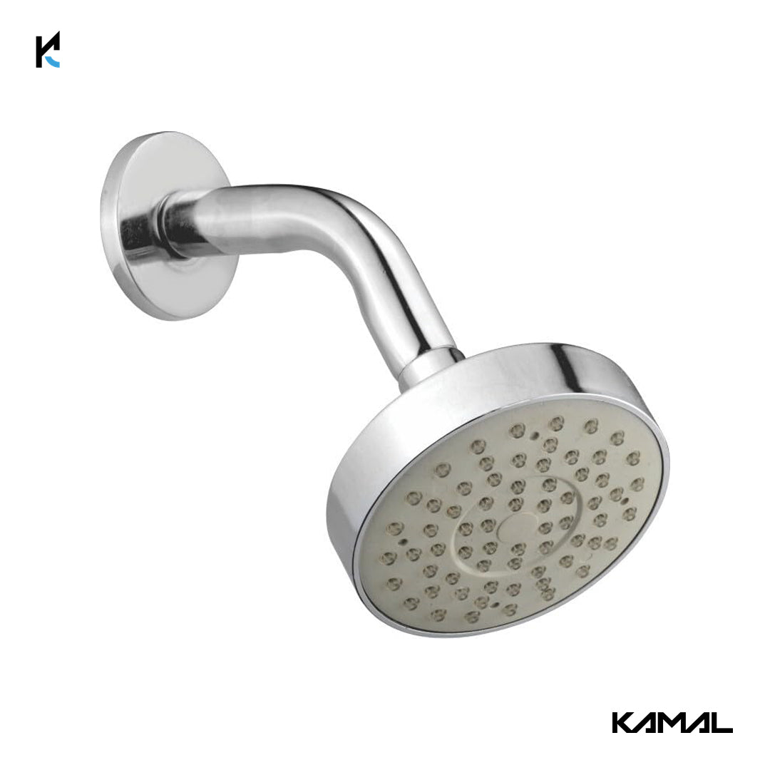 Stylish Round Shower 4 Inch with Arm - by Kamal