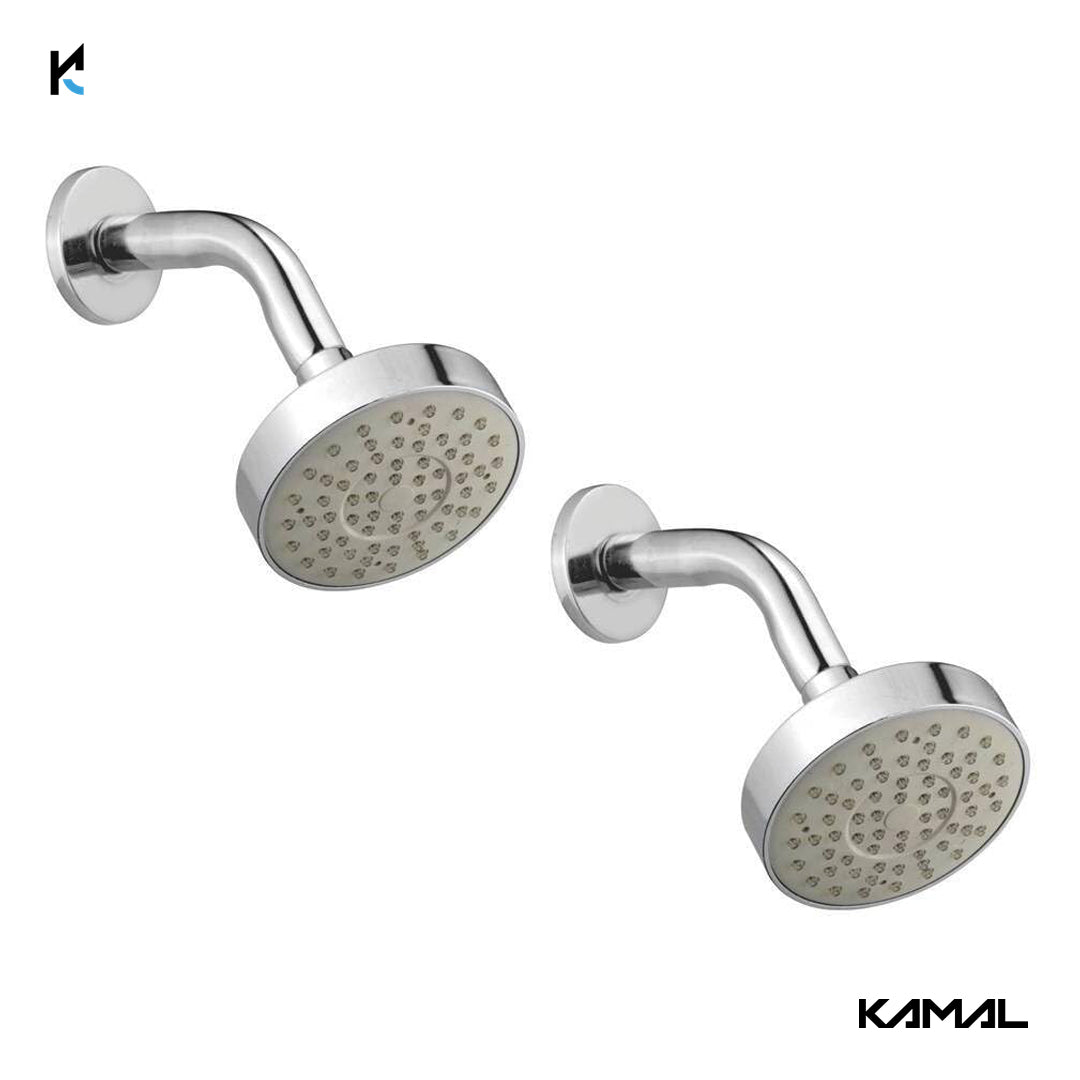 Stylish Round Shower 4 Inch with Arm - by Kamal