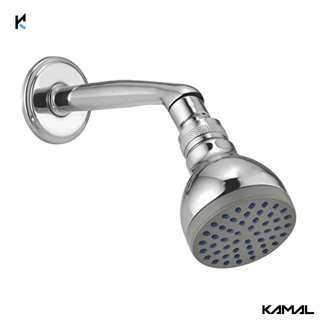 Brass Continental Overhead Shower With Arm - by Kamal