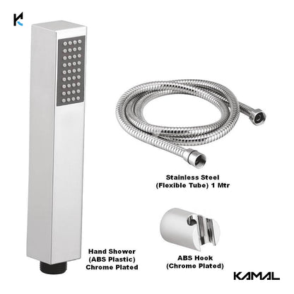 Axis Stylish ABS Hand Shower with 1.5 Mtr Tube & Wall Hook - by Kamal