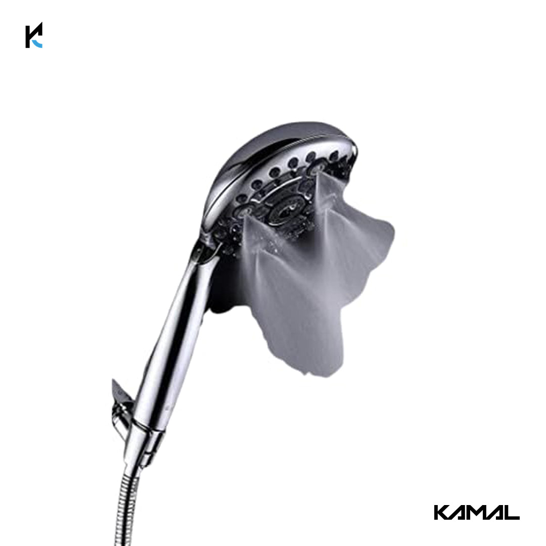 Romano Premium ABS hand Shower with ABS Tube and Wall Hook Six Different flows Shower Head - by Kamal