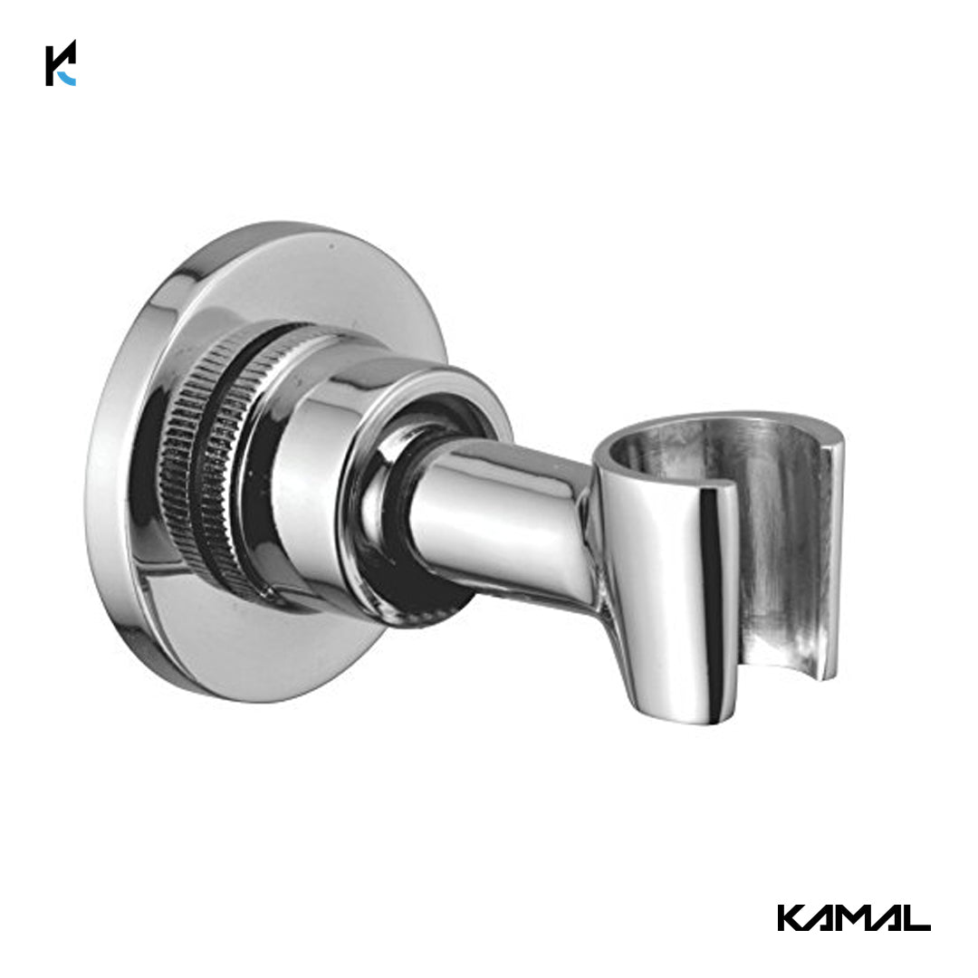 Revolving Brass Round Wall Hook for Hand Shower - by Kamal