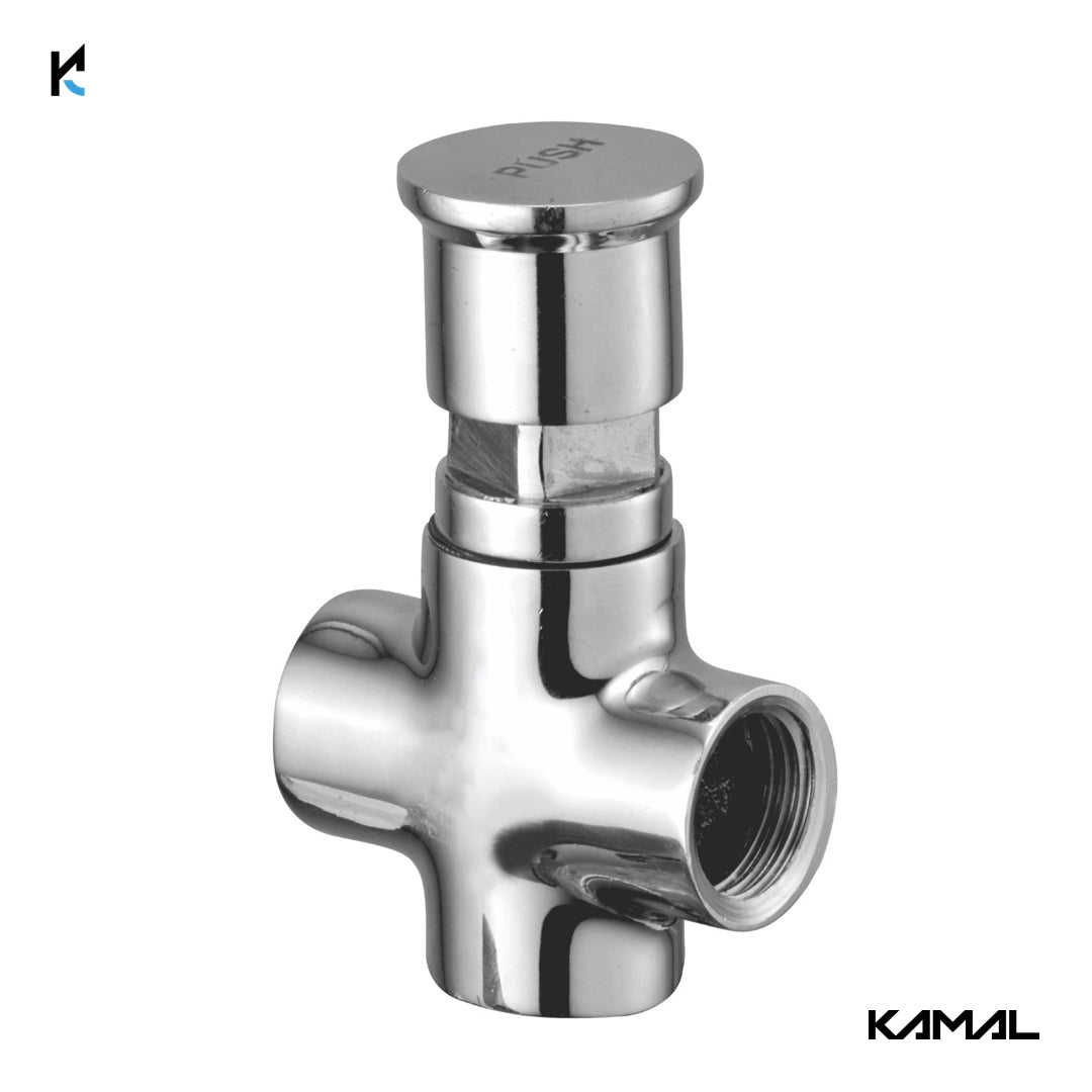 Urinal Heavy Push Cock (Full Brass) - by Kamal