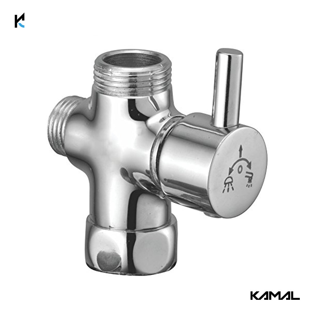 Tee Diverter Wall Mixer Angle Cock Faucet - by Kamal